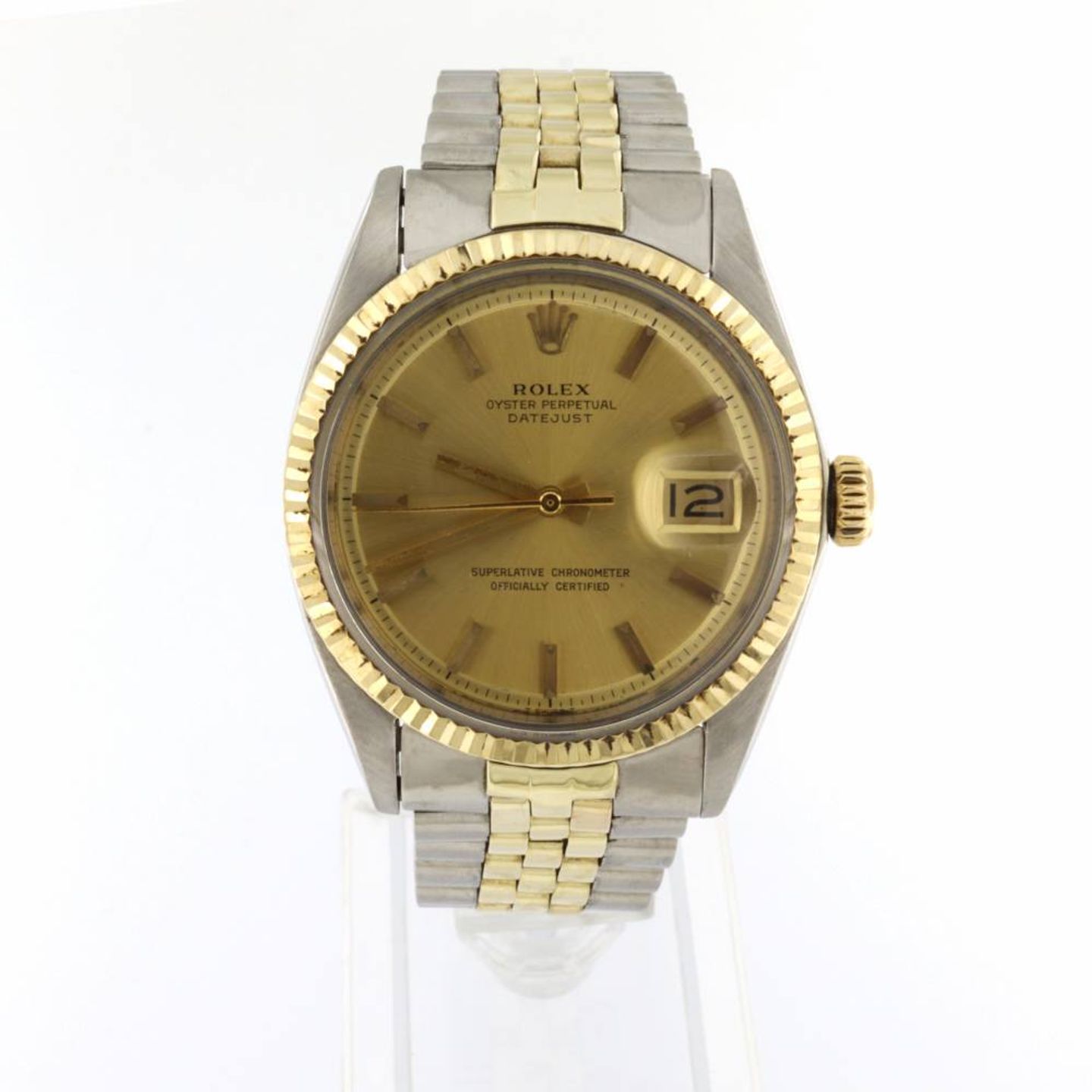 Rolex Datejust 1601 (1970) - Champagne wijzerplaat 36mm Staal (1/6)