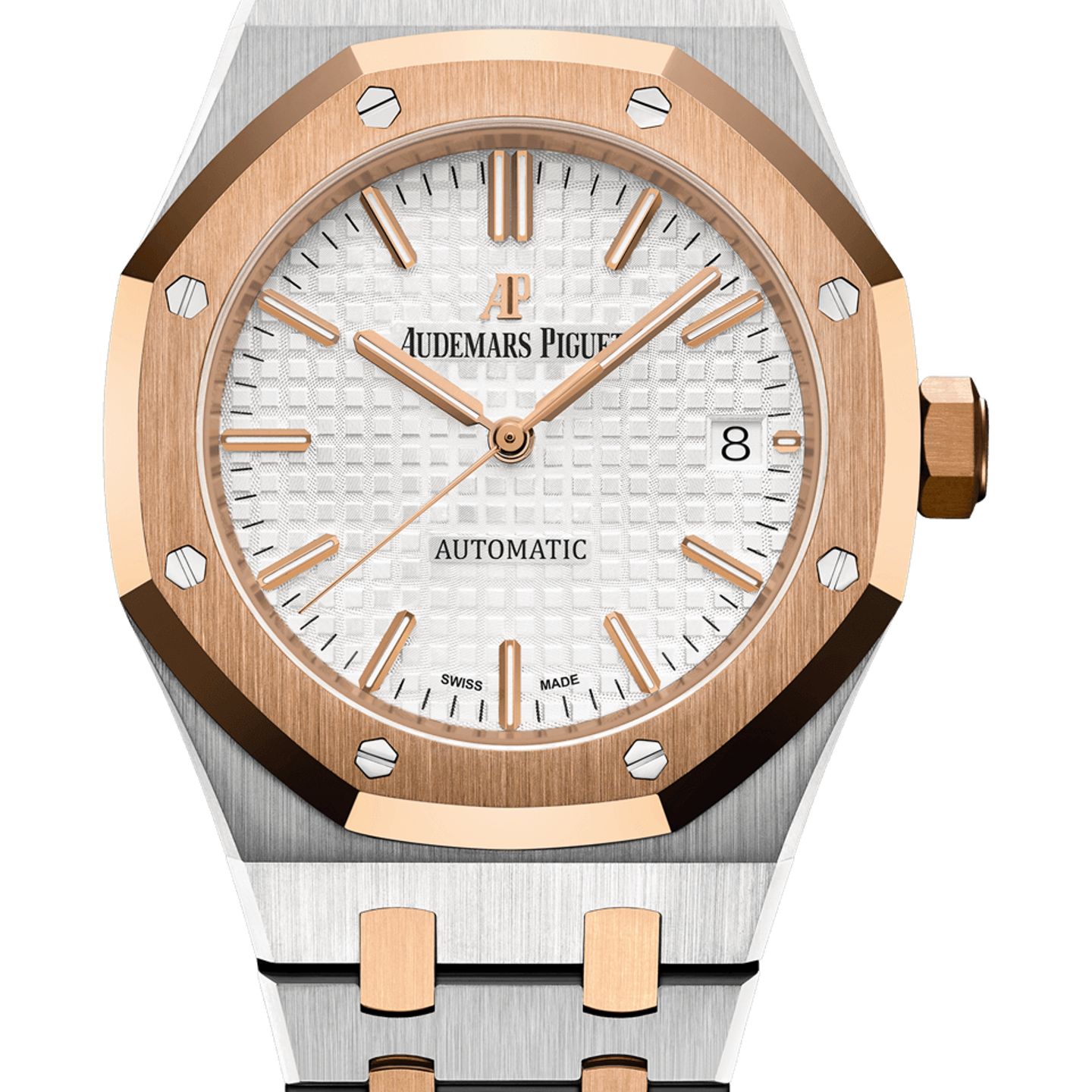 Audemars Piguet Royal Oak Selfwinding 15450SR.OO.1256SR.01 (2025) - Silver dial 37 mm Gold/Steel case (1/1)