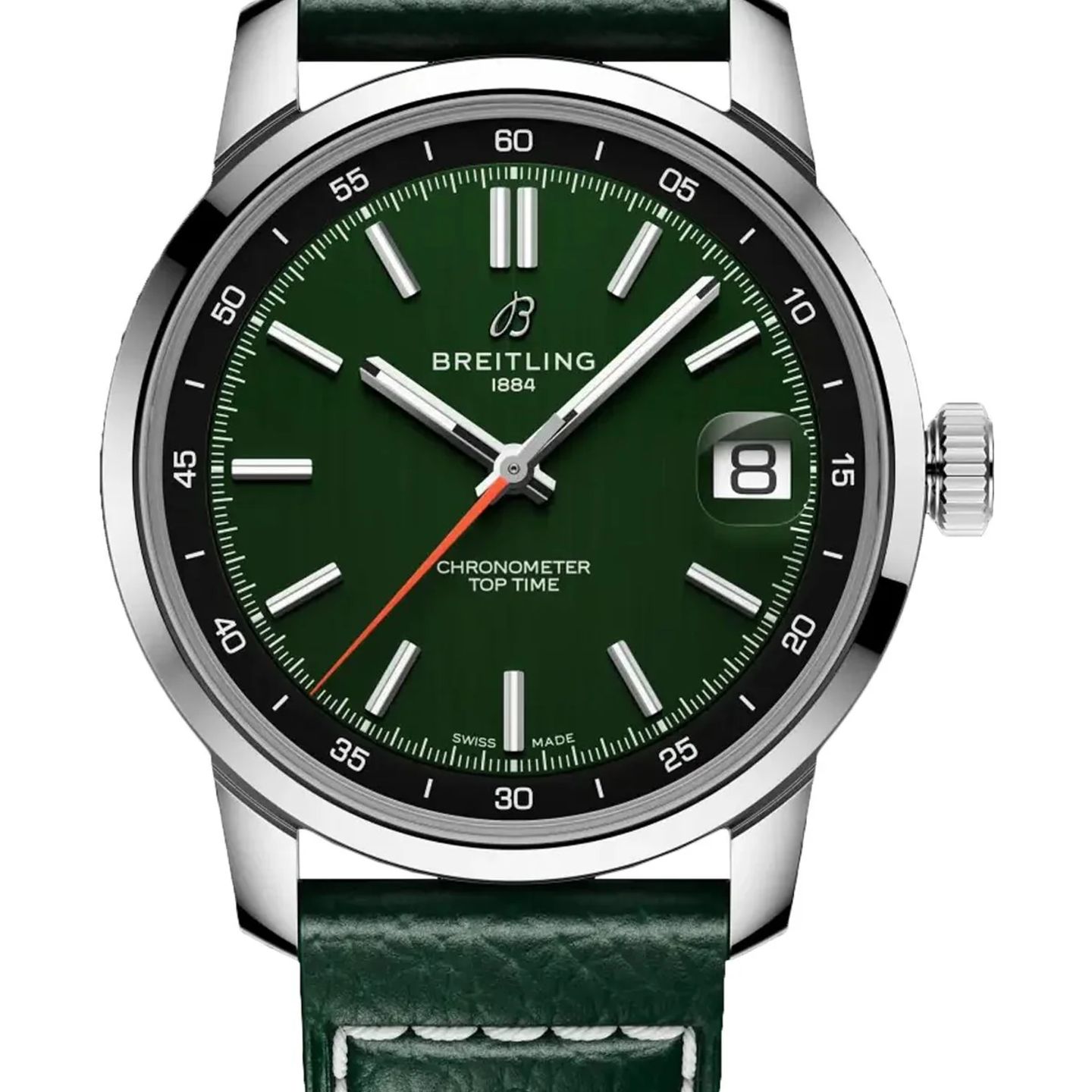 Breitling Top Time AB3113171L1X1 (2026) - Groen wijzerplaat 38mm Staal (1/1)