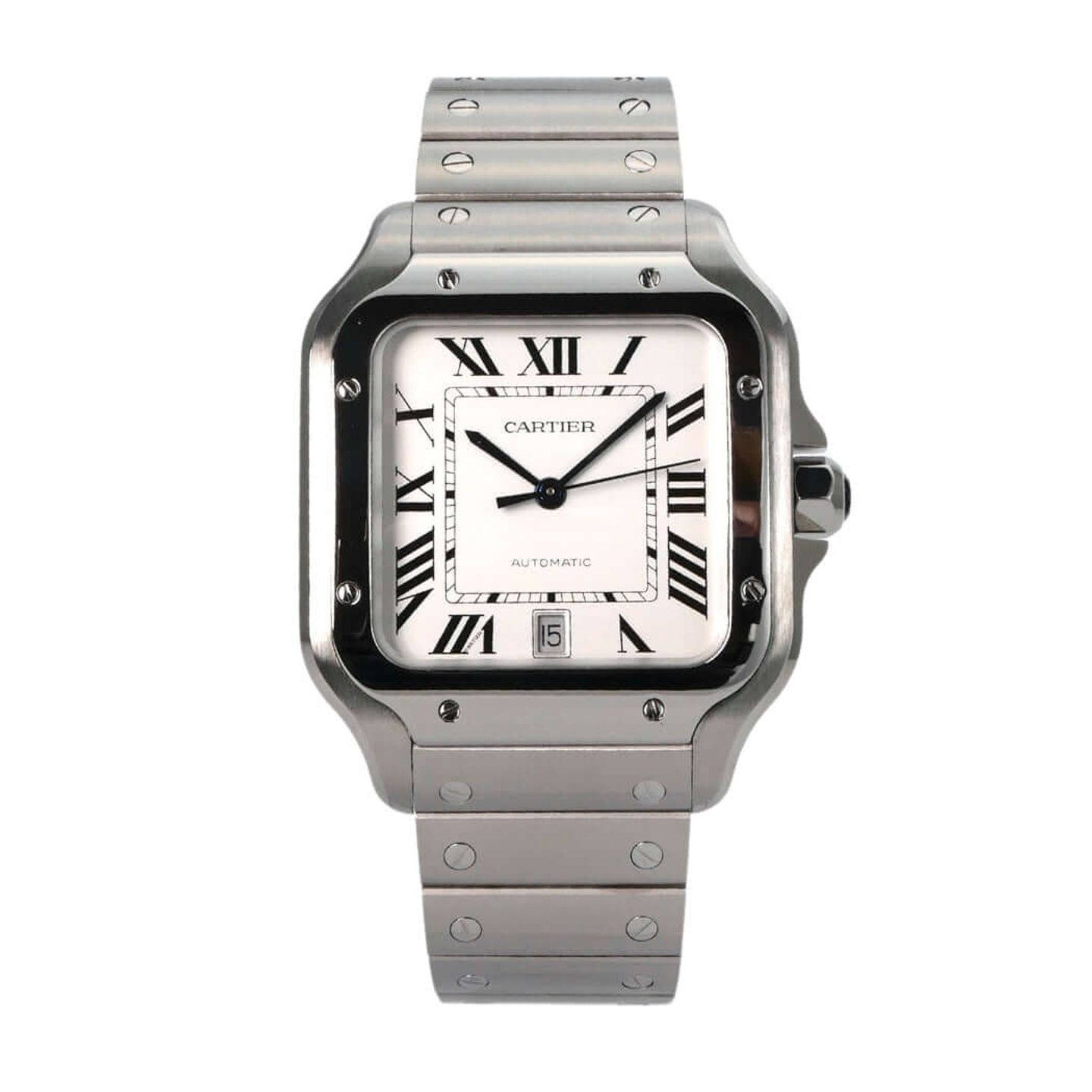 Cartier Santos WSSA0018 (2024) - Zilver wijzerplaat 40mm Staal (2/8)