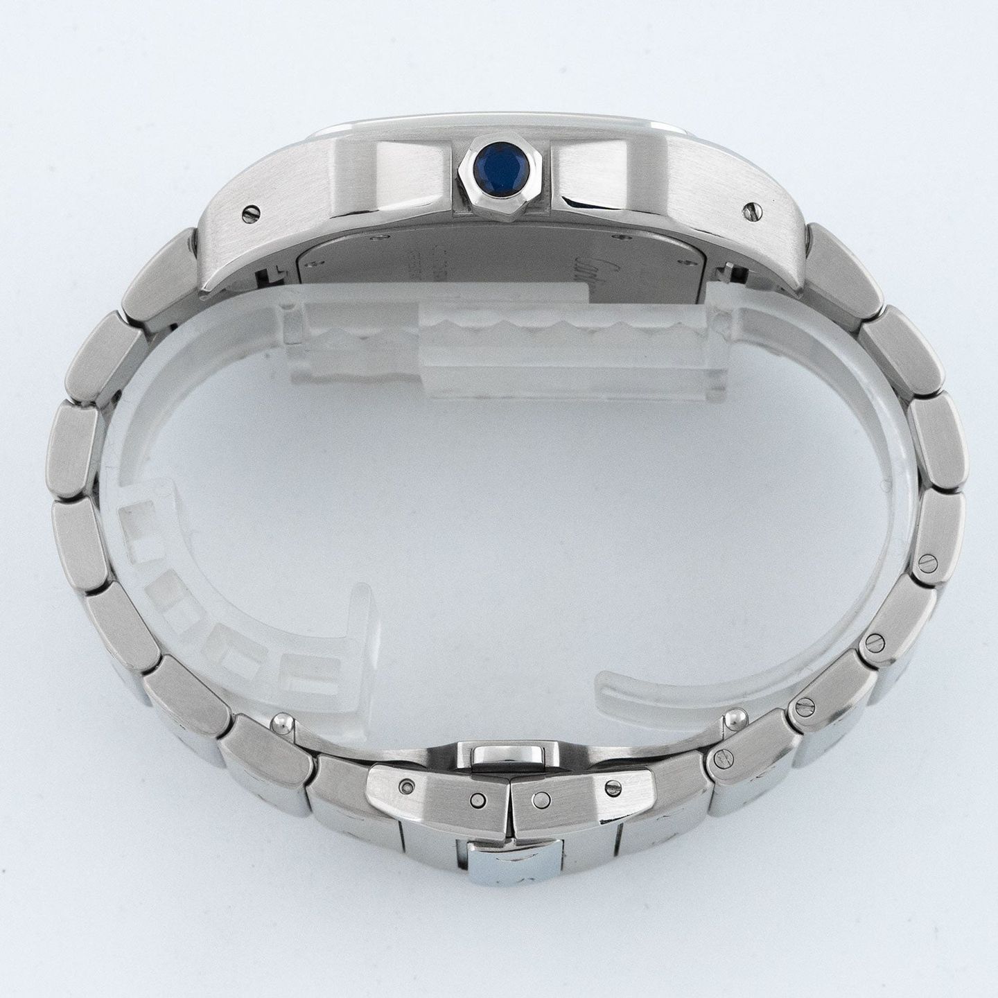 Cartier Santos 100 W200737G (2015) - Zilver wijzerplaat 38mm Staal (4/7)