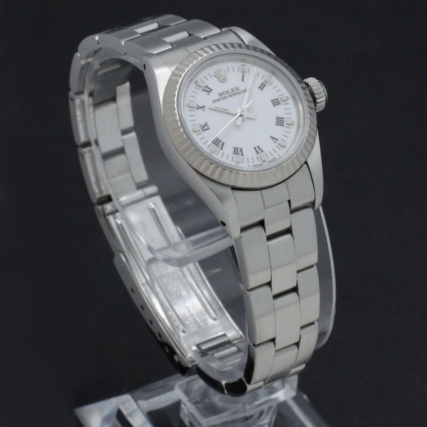 Rolex Oyster Perpetual 67194 (1988) - White dial 26 mm Steel case (3/7)