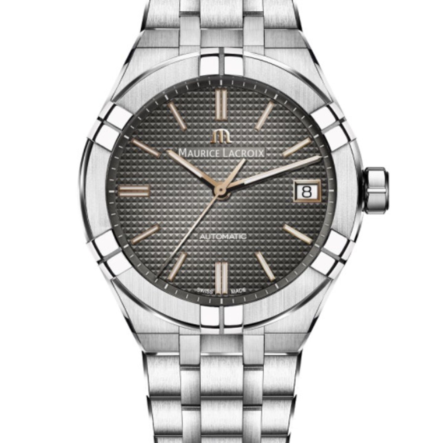 Maurice Lacroix Aikon AI6007-SS002-331-2 (2023) - Grey dial 39 mm Steel case (2/3)
