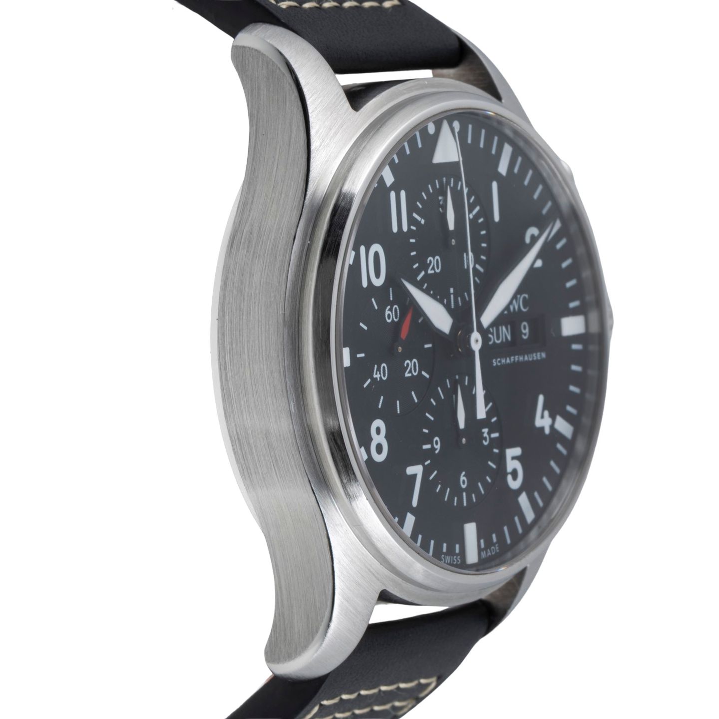 IWC Pilot Chronograph IW377709 (Onbekend (willekeurig serienummer)) - Zwart wijzerplaat 43mm Staal (7/8)