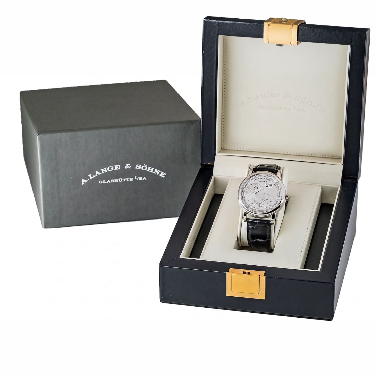 A. Lange & Söhne Lange 1 101.001 (2005) - Silver dial 42 mm Yellow Gold case (7/7)