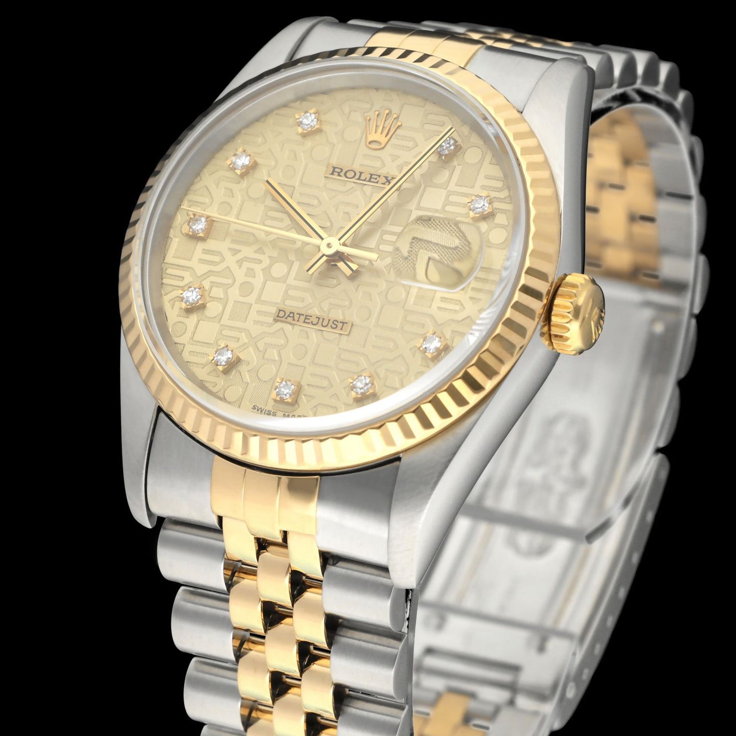 Rolex Datejust 36 16233G (1994) - 36 mm Gold/Steel case (7/8)