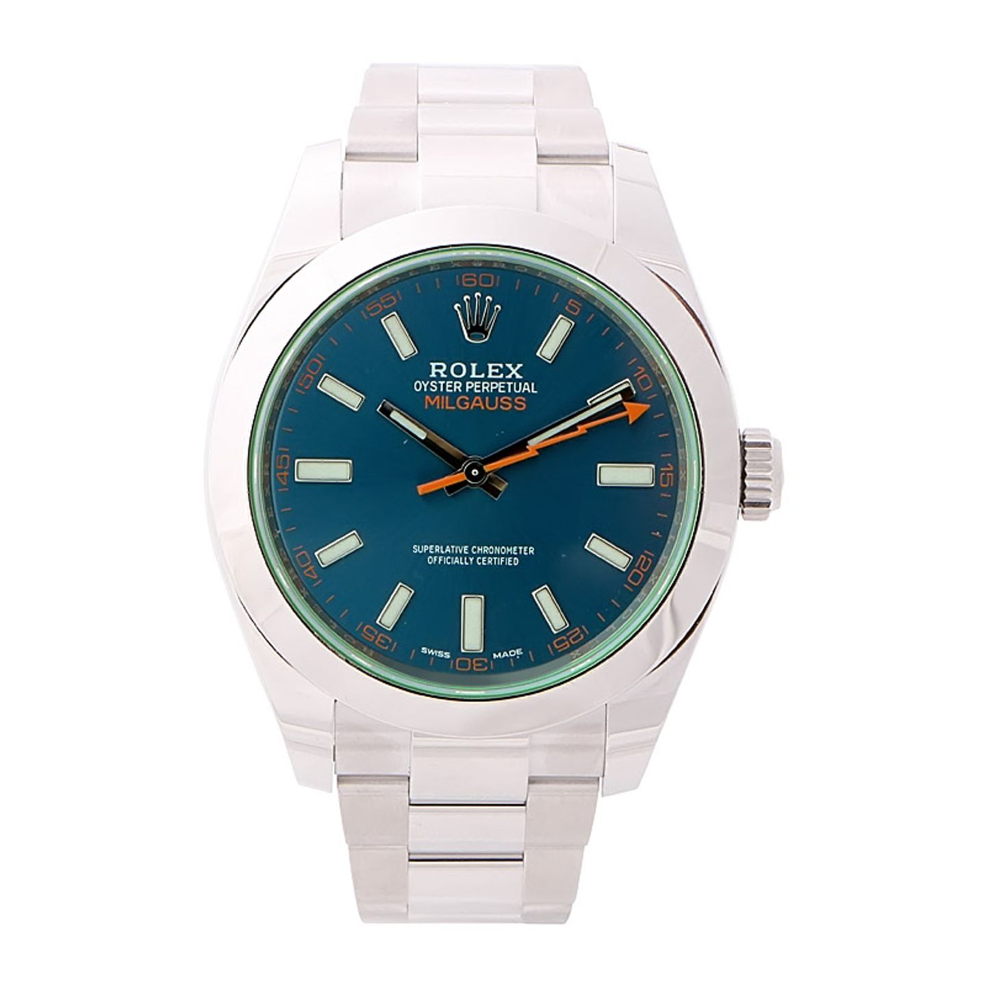 Rolex Milgauss 116400GV (2021) - Blue dial 40 mm Steel case (1/4)