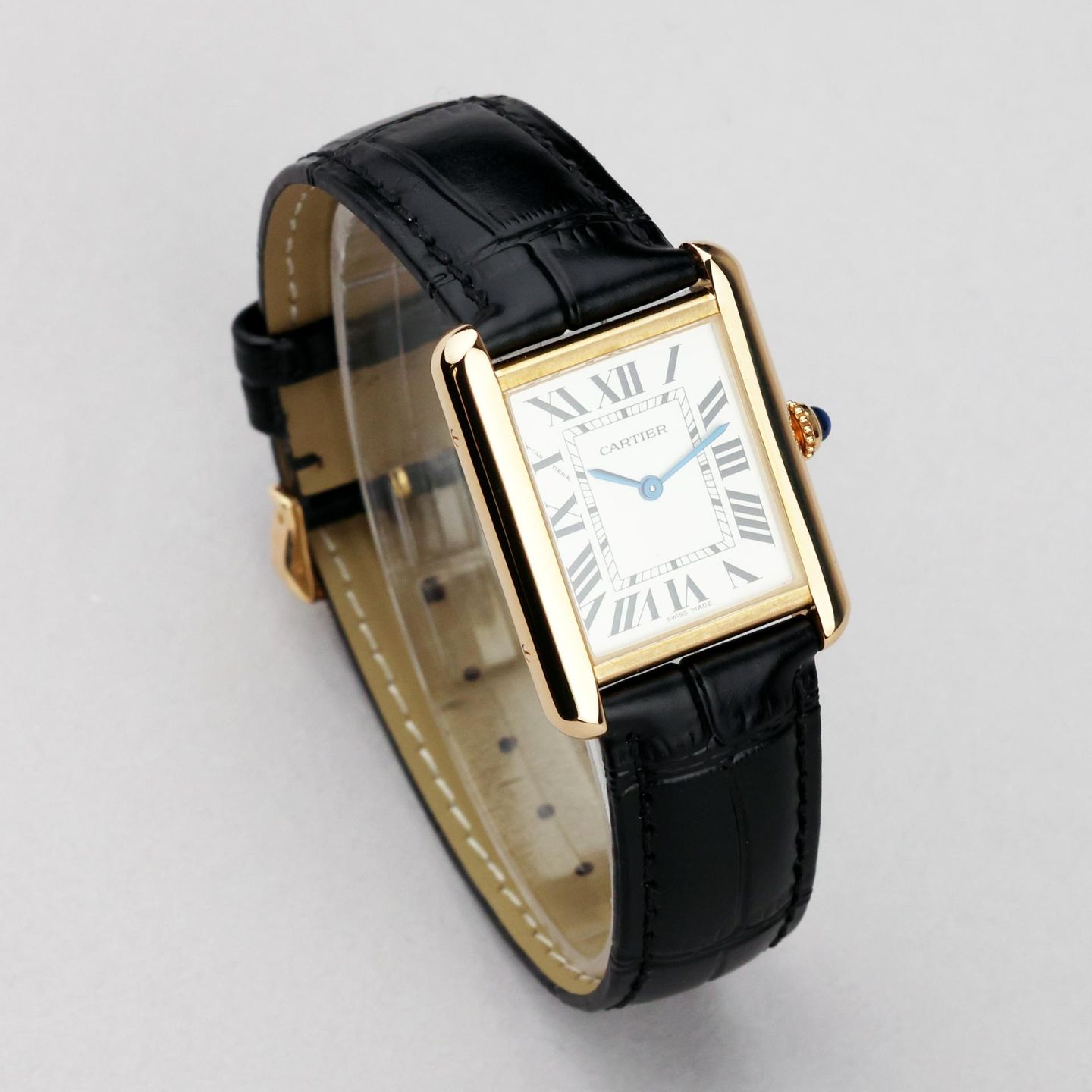 Cartier Tank Solo W1018755 (2018) - Wit wijzerplaat 31mm Geelgoud (2/8)