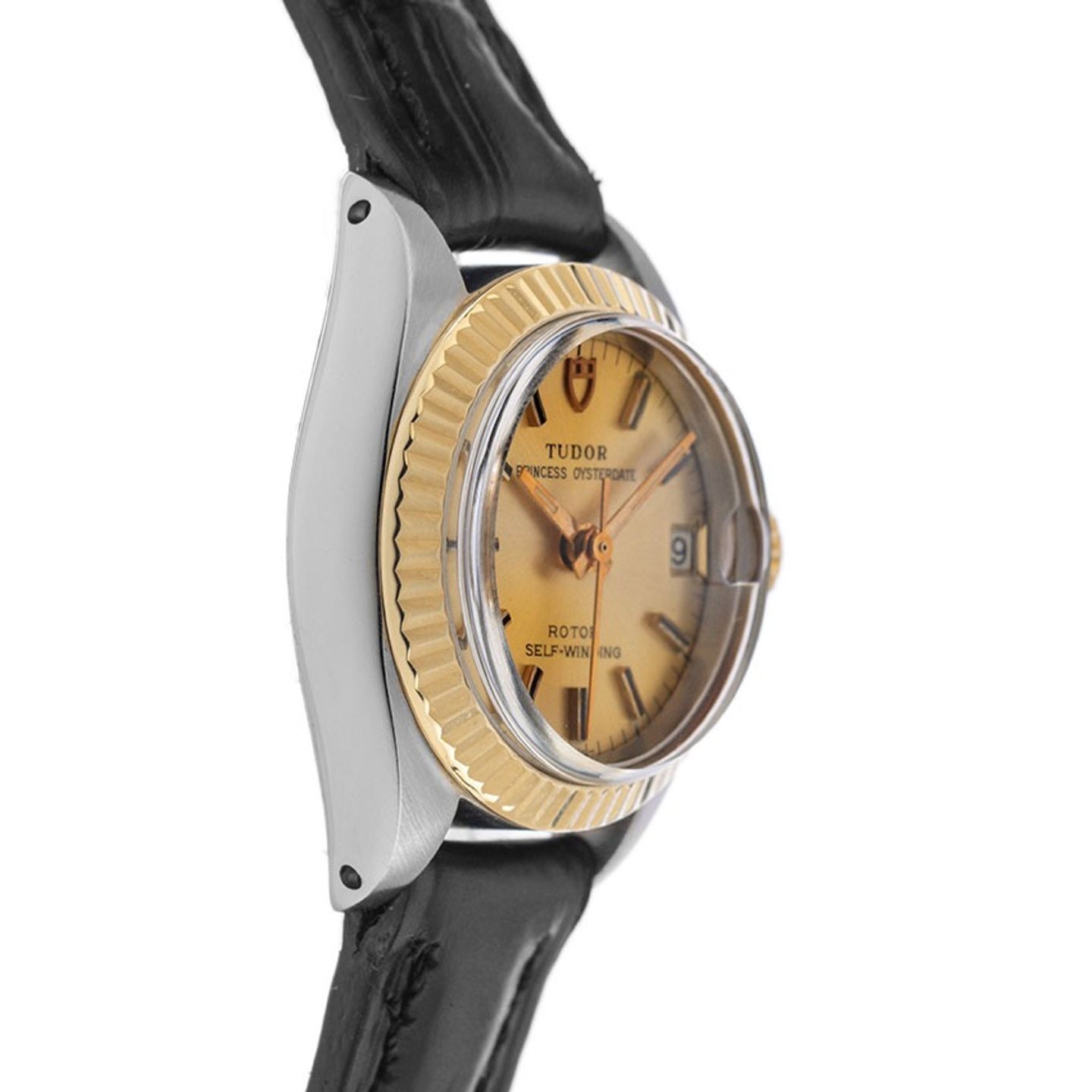 Tudor Prince Oysterdate 7607/3 (1976) - Blue dial 23 mm Gold/Steel case (5/8)