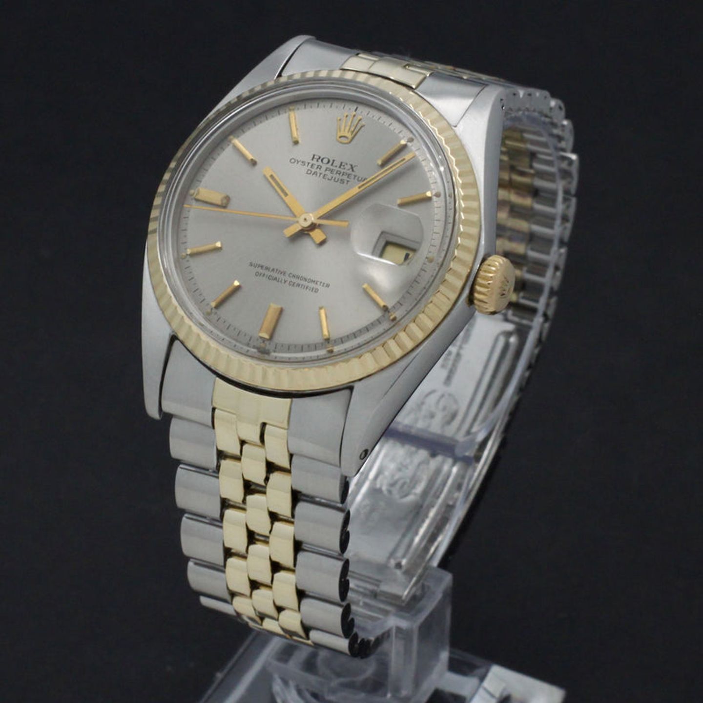 Rolex Datejust 1601 (1969) - Grey dial 36 mm Gold/Steel case (5/7)