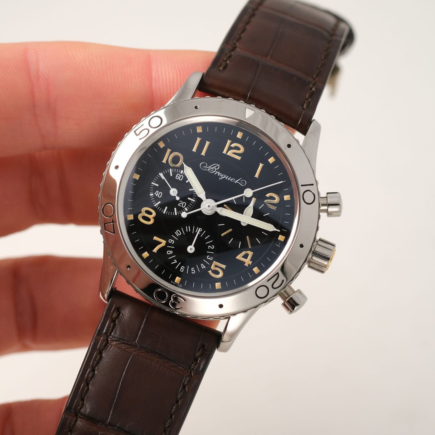 Breguet Type XX - XXI - XXII 3800 (1995) - Black dial 39 mm Steel case (5/8)