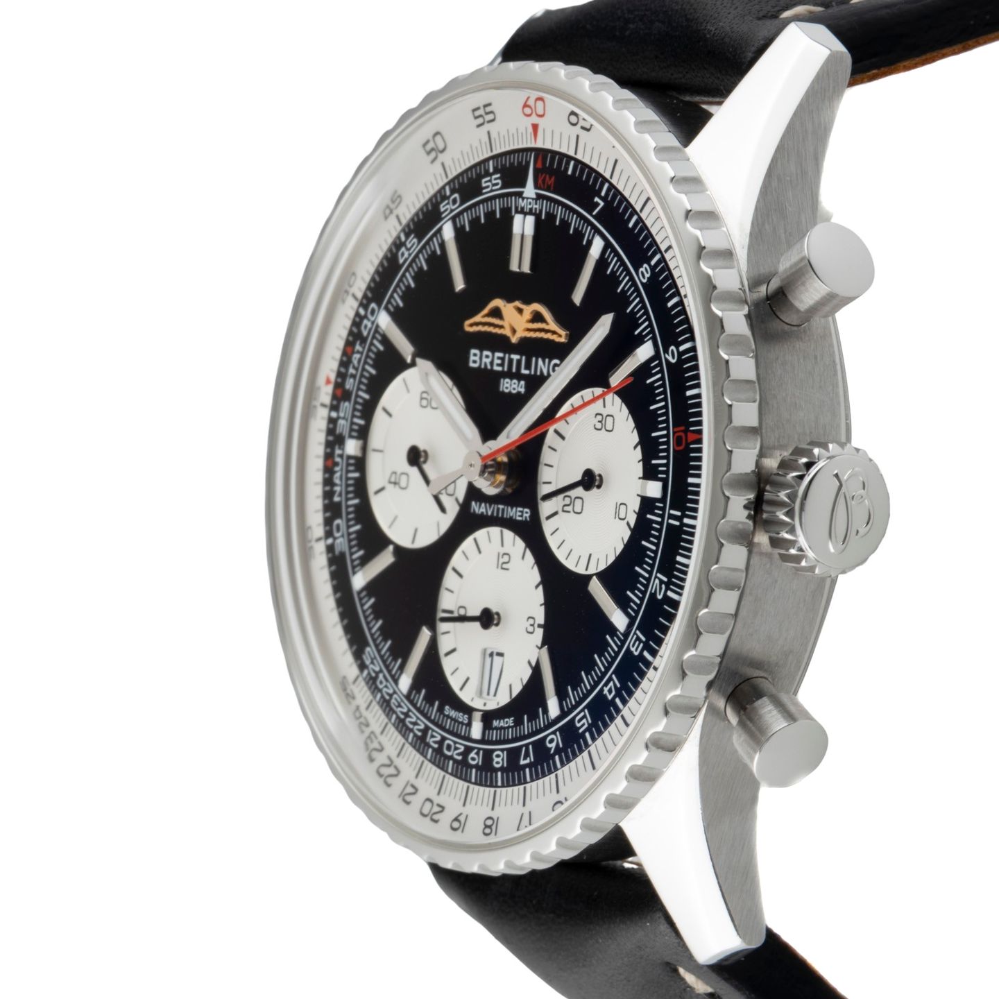 Breitling Navitimer 1 B01 Chronograph AB0138211B1P1 (Unknown (random serial)) - Black dial 43 mm Steel case (6/8)