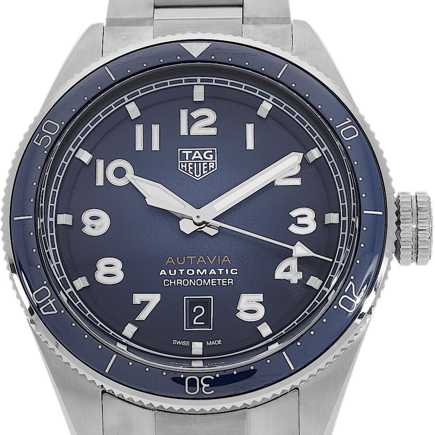 TAG Heuer Autavia WBE5116.EB0173 (2023) - Blue dial 42 mm Steel case (1/3)