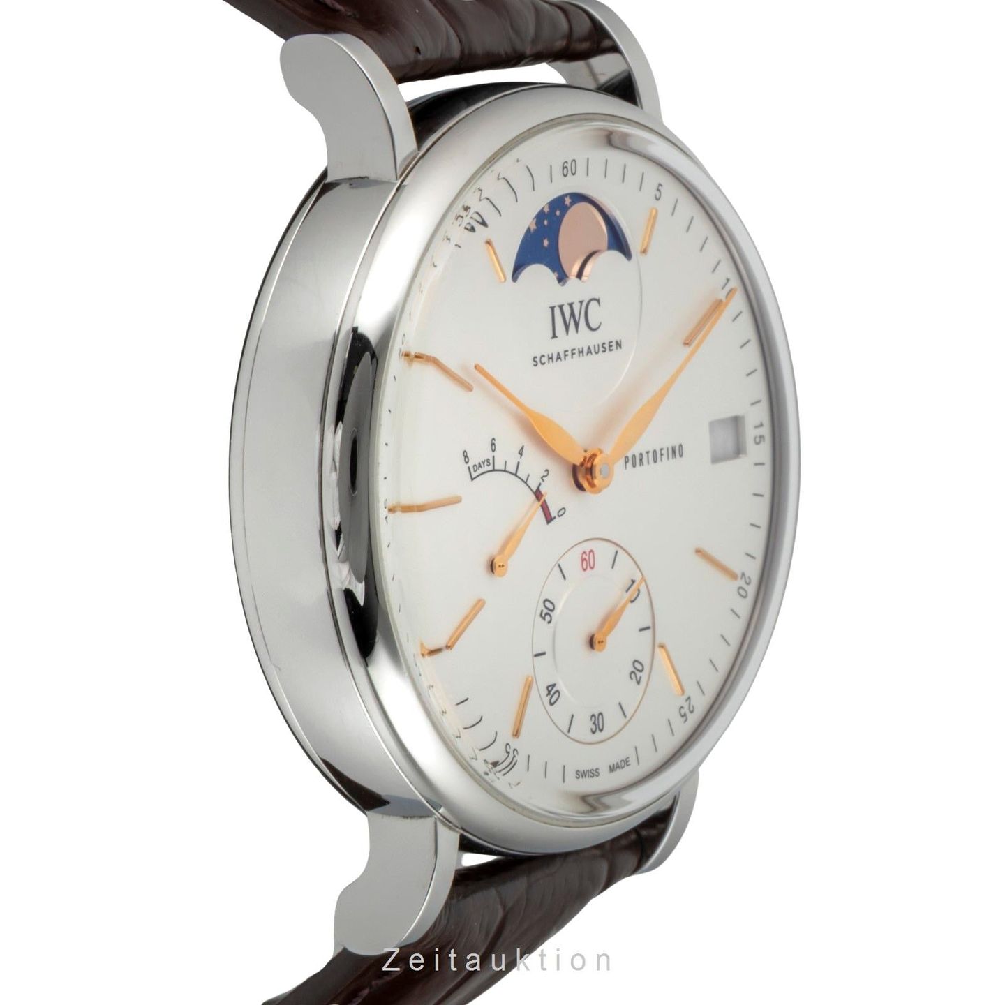 IWC Portofino Hand-Wound IW516401 (Onbekend (willekeurig serienummer)) - Zilver wijzerplaat 45mm Staal (6/8)