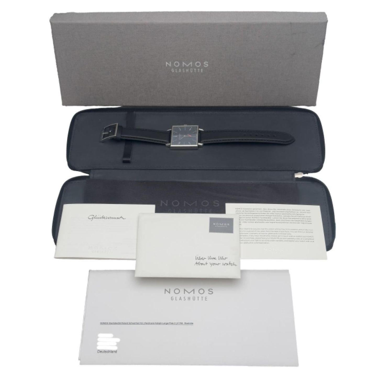 NOMOS Tetra Neomatik 422 (2016) - Blue dial 33 mm Steel case (8/8)