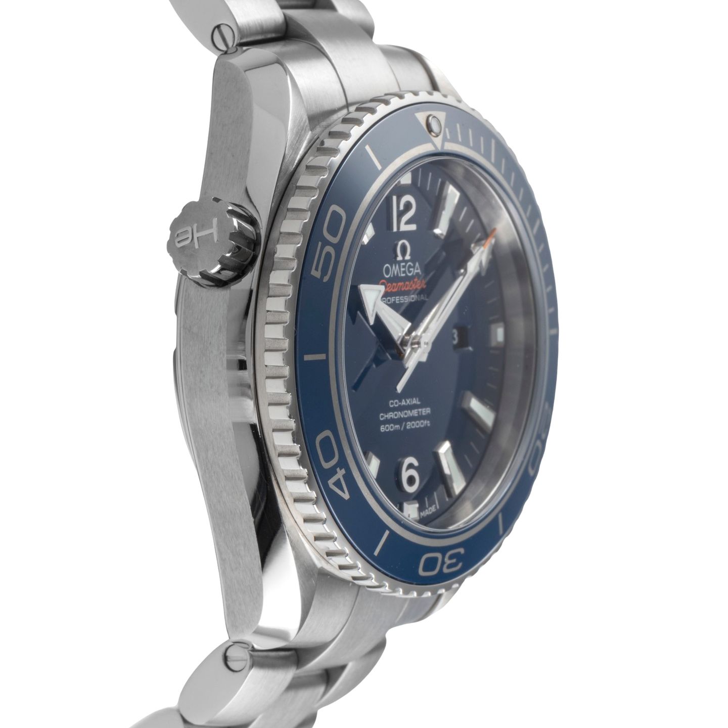 Omega Seamaster Planet Ocean 232.90.38.20.03.001 (2019) - Blue dial 38 mm Titanium case (7/8)