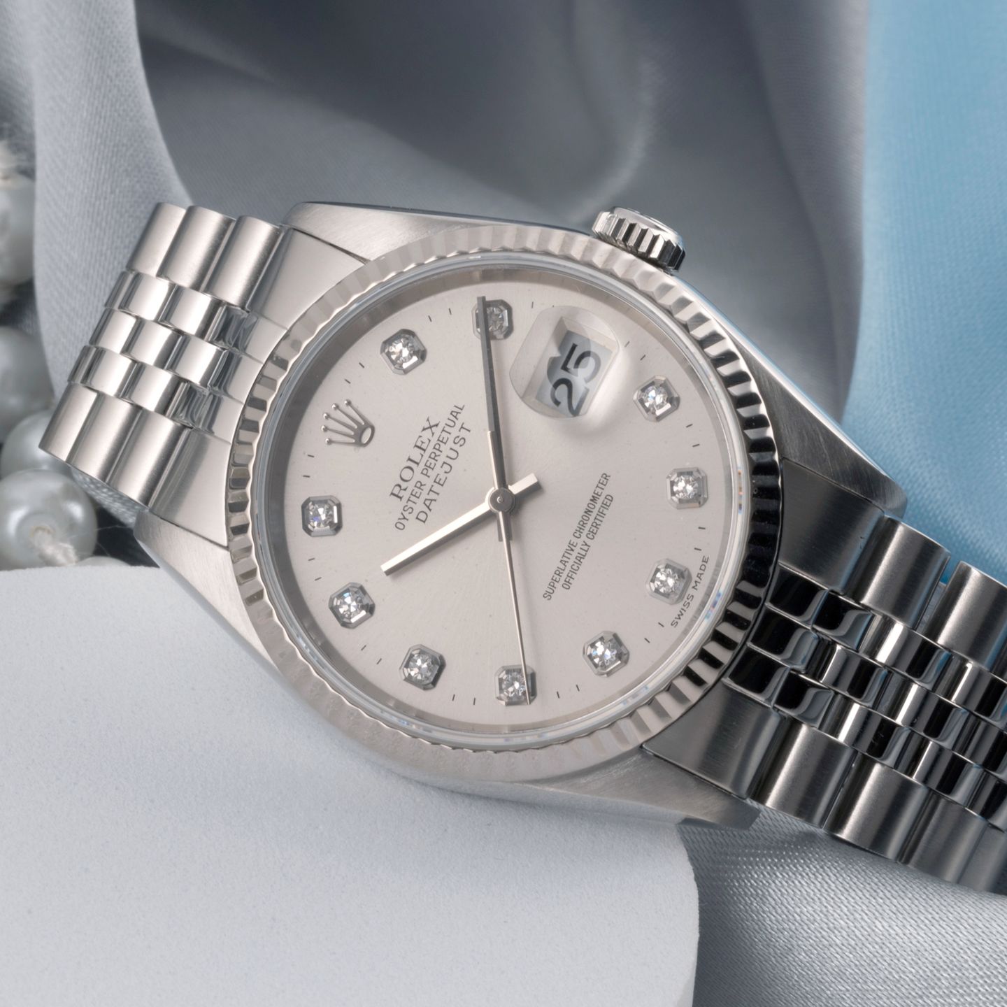 Rolex Datejust 36 16234 (Onbekend (willekeurig serienummer)) - Zilver wijzerplaat 36mm Staal (2/8)