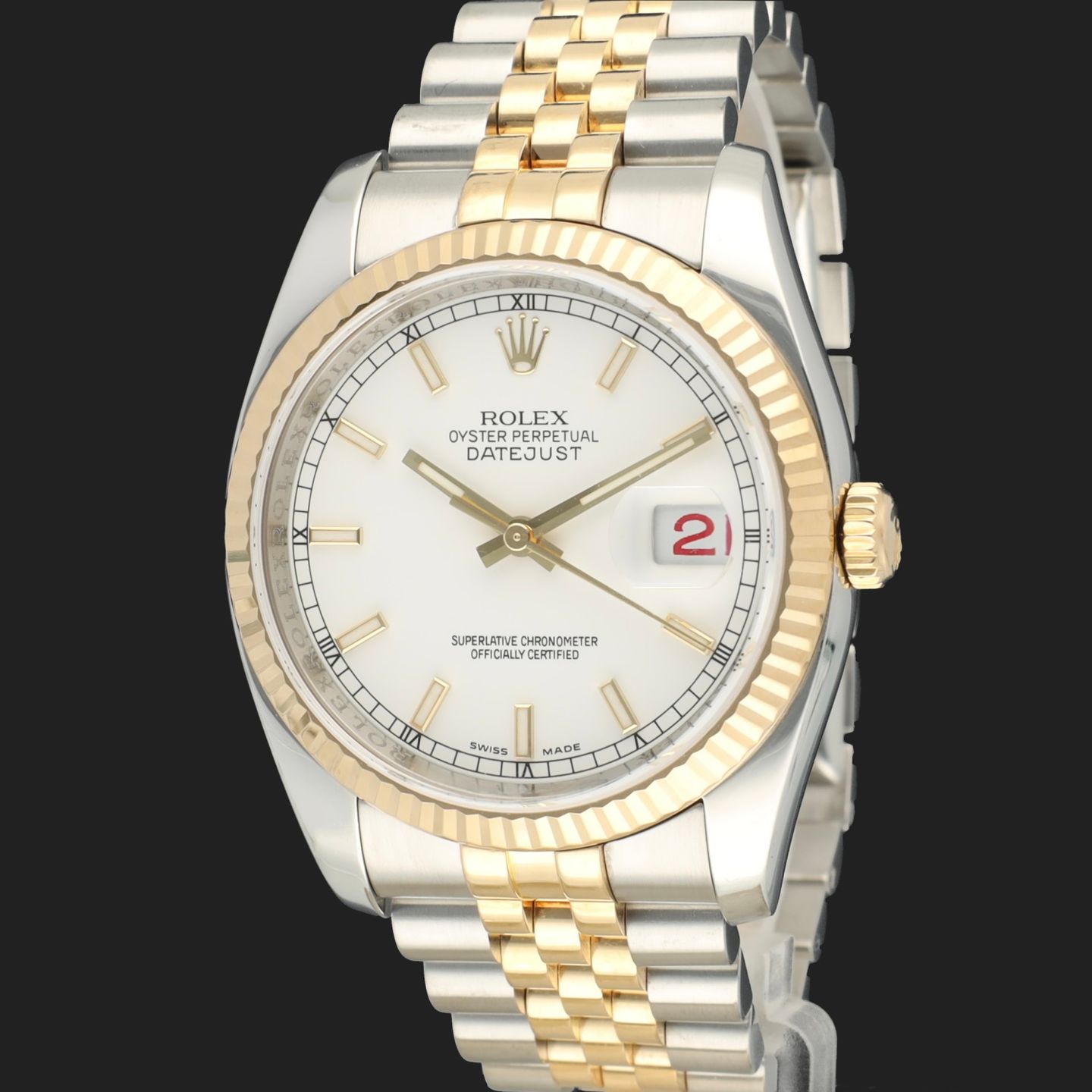 Rolex Datejust 36 116233 (2010) - 36 mm Gold/Steel case (1/8)