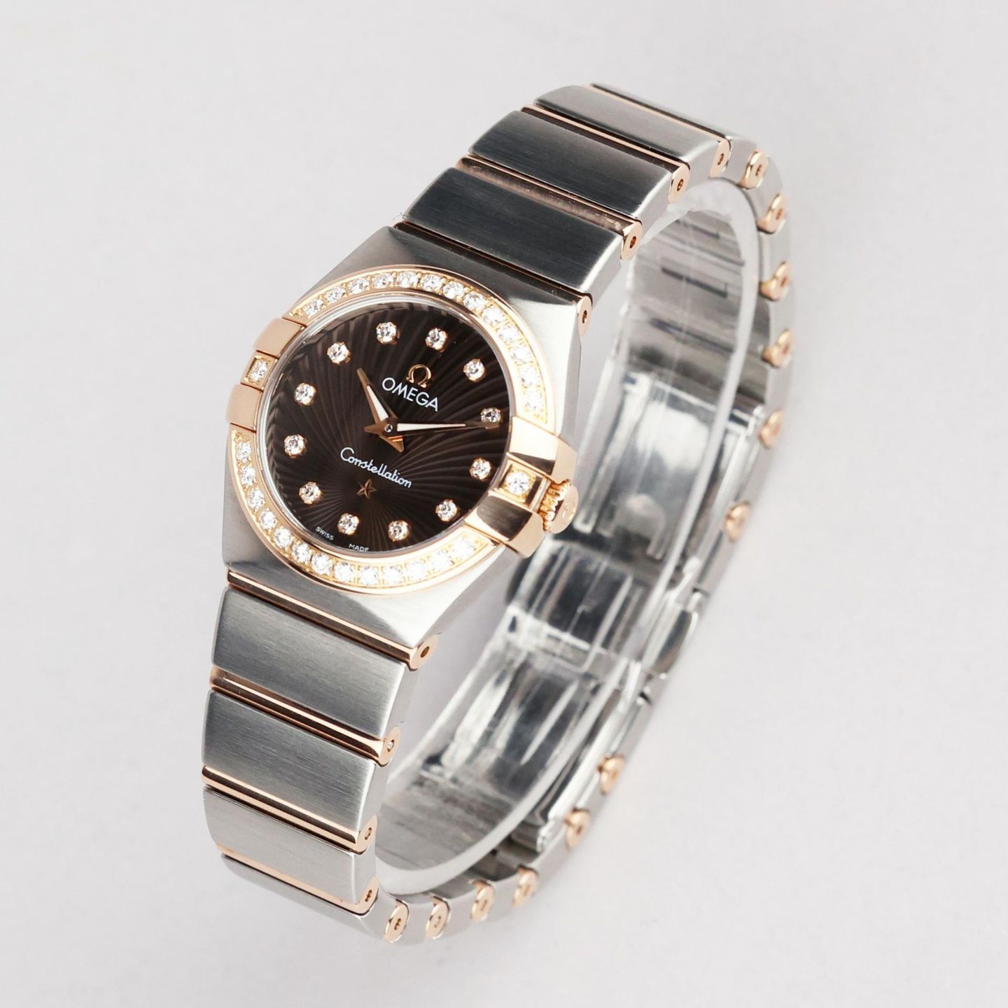Omega Constellation Quartz 123.25.24.60.63.002 (2019) - Bruin wijzerplaat 24mm Staal (4/8)