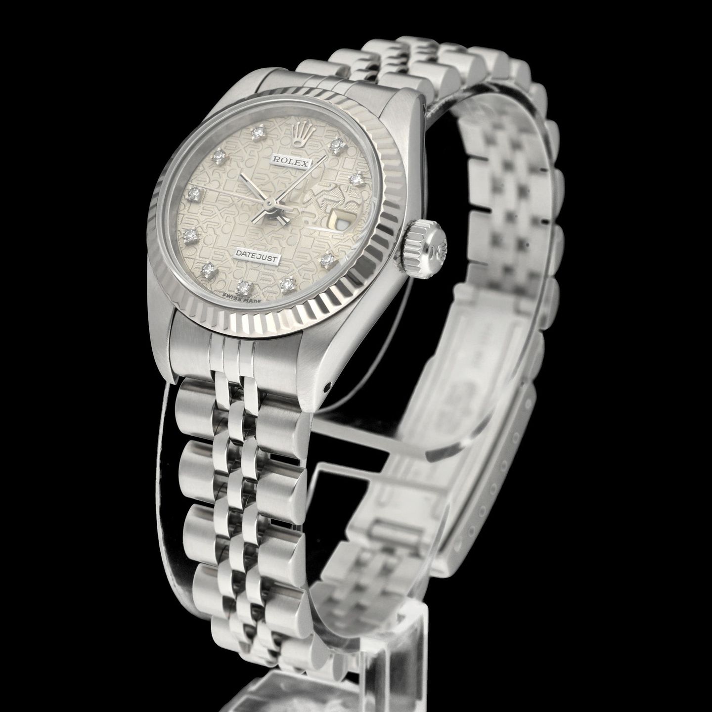 Rolex Lady-Datejust 69174 (1993) - Zilver wijzerplaat 26mm Staal (2/8)