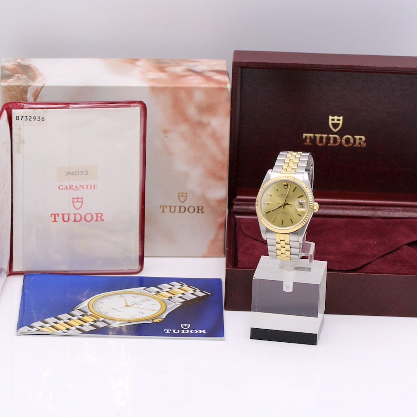 Tudor Prince Date 74033 (1997) - Gold dial 34 mm Gold/Steel case (2/8)