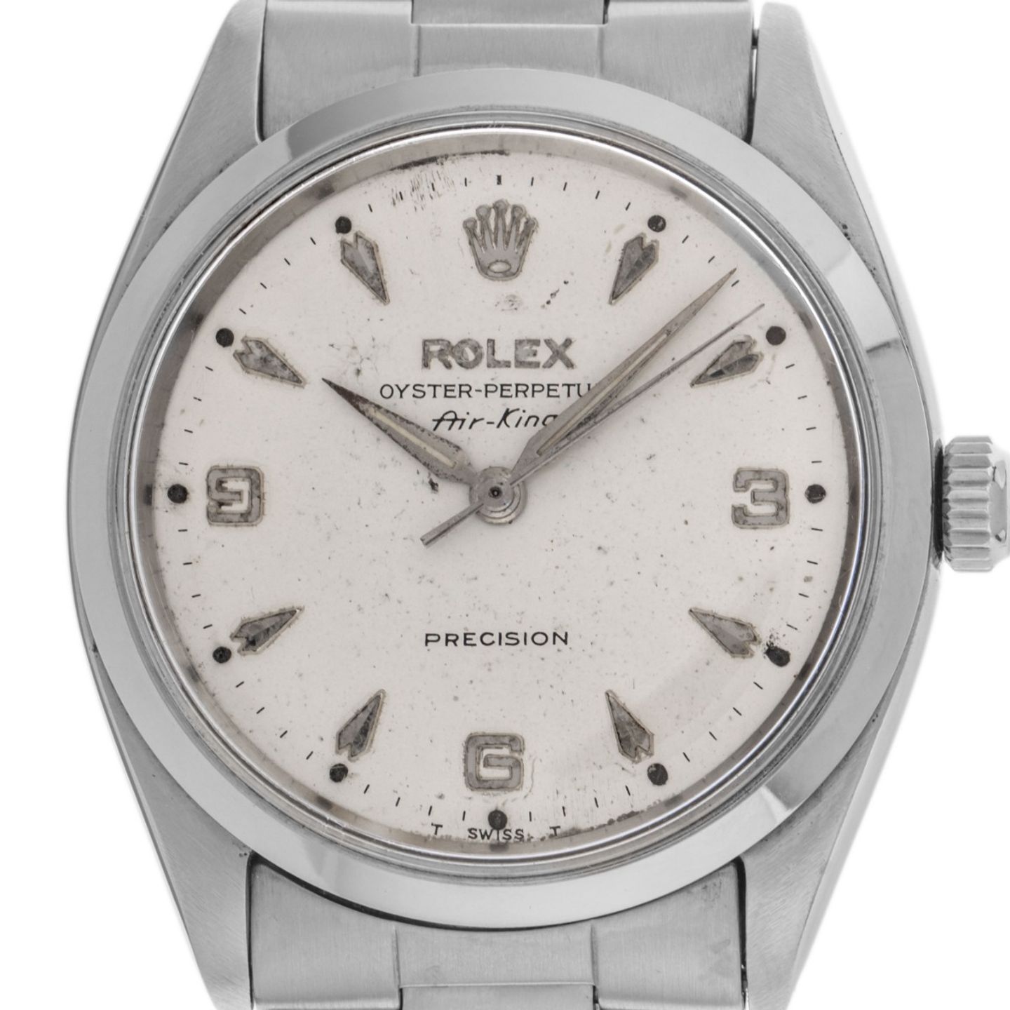 Rolex Air-King 5500 (1979) - Silver dial 34 mm Steel case (1/8)