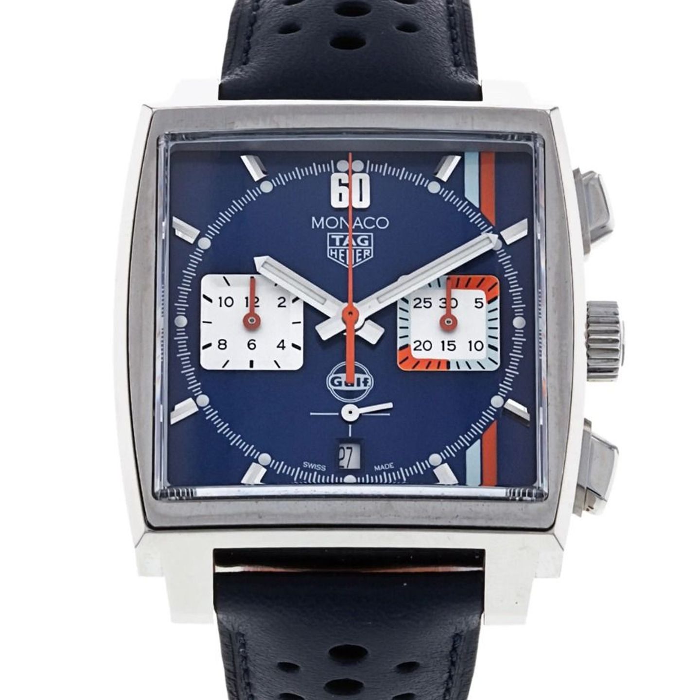 TAG Heuer Monaco CBL2115.FC6494 (2023) - Blauw wijzerplaat 39mm Staal (1/8)