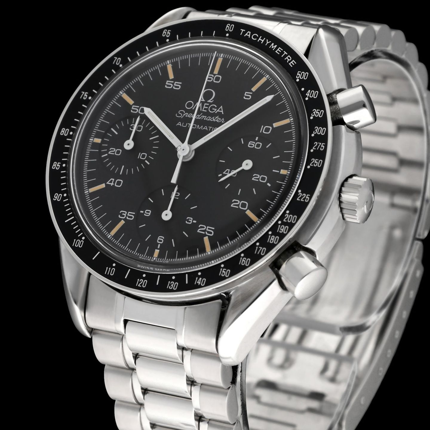 Omega Speedmaster Reduced 3510.50.00 (1991) - Black dial 39 mm Steel case (7/8)