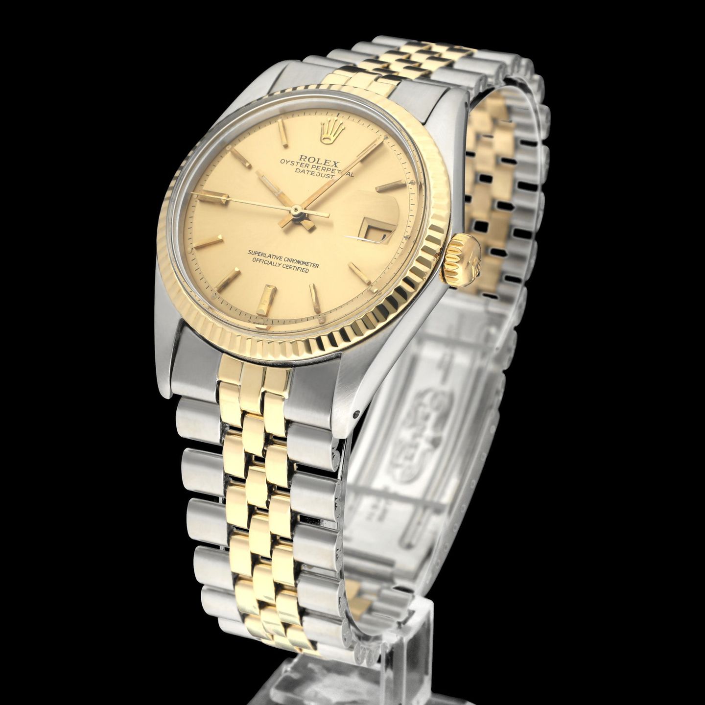 Rolex Datejust 1601 (1974) - Champagne dial 36 mm Gold/Steel case (2/8)