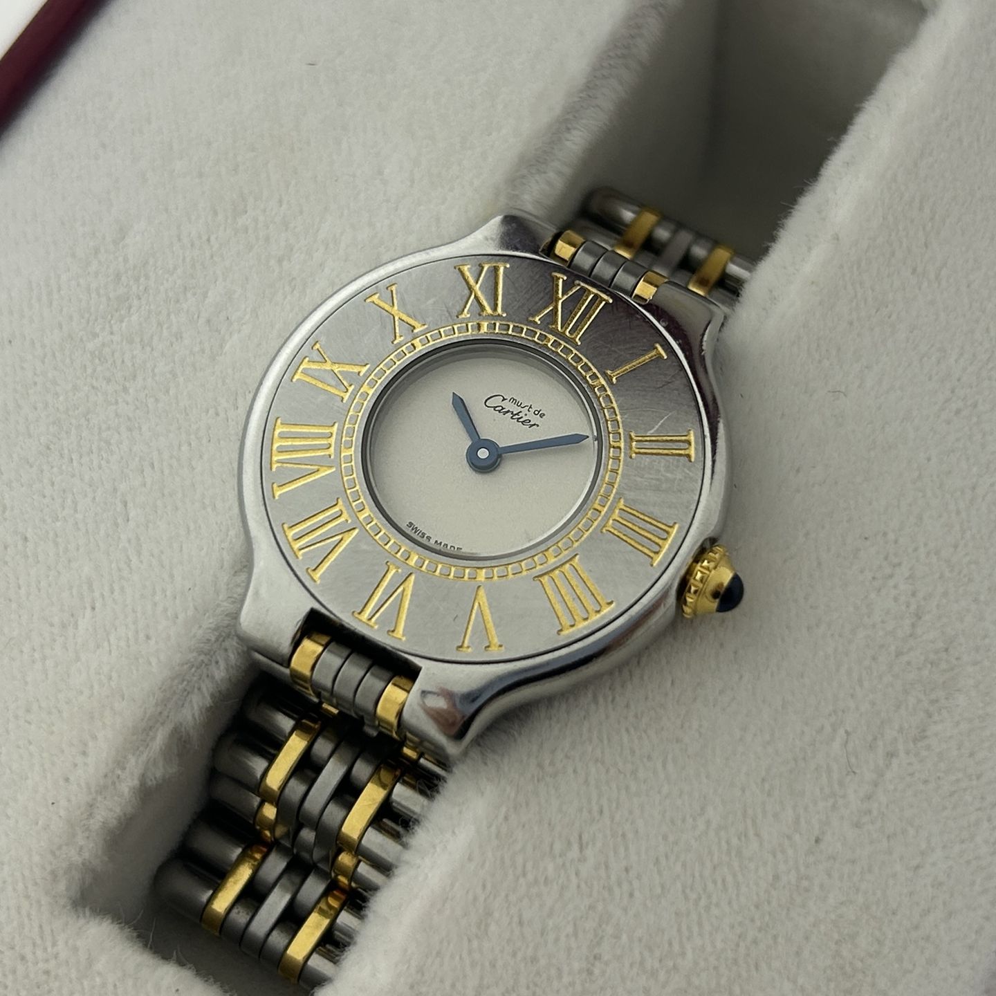 Cartier 21 Must de Cartier 125000P (1993) - White dial 28 mm (7/8)