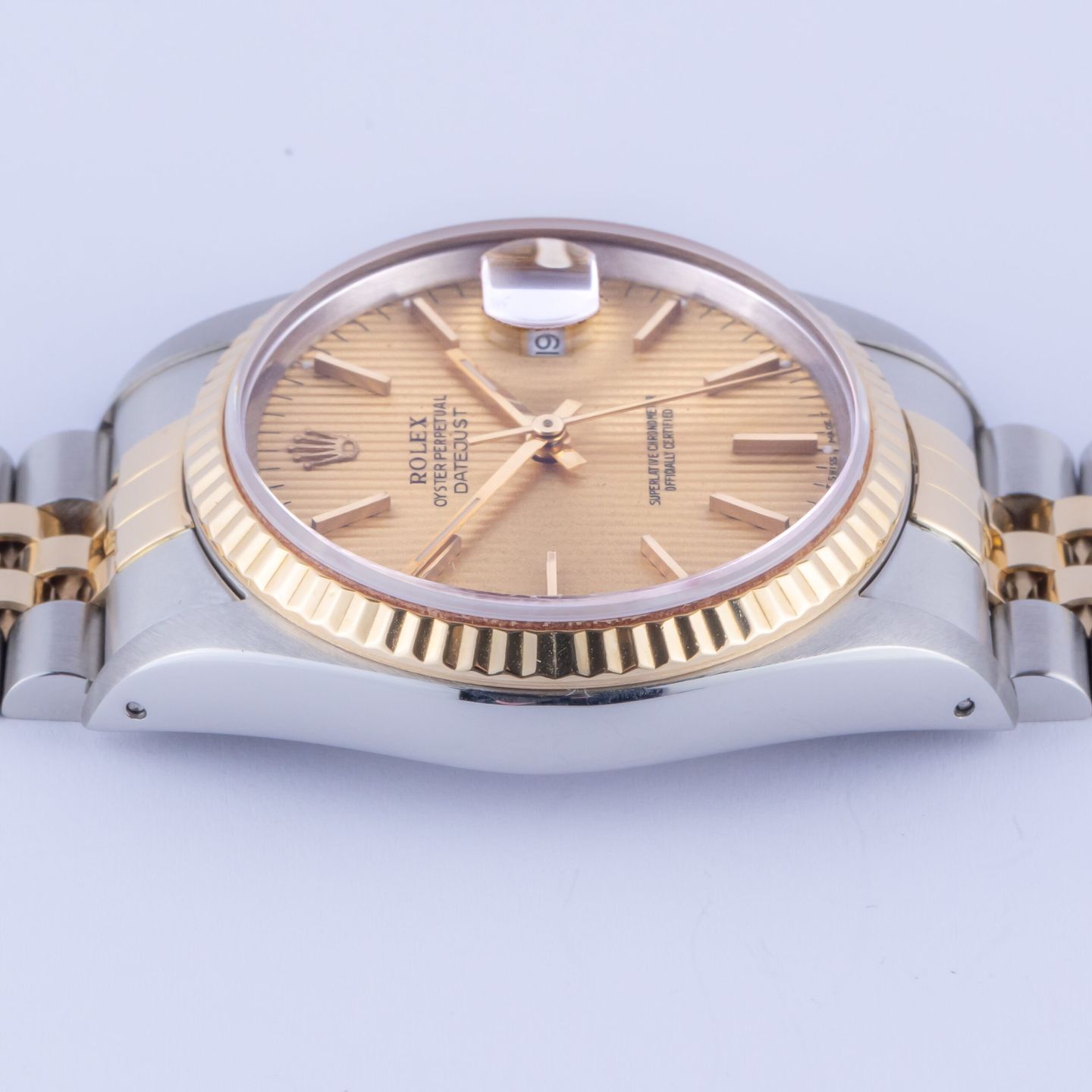 Rolex Datejust 36 16233 (1991) - Champagne dial 36 mm Gold/Steel case (6/8)