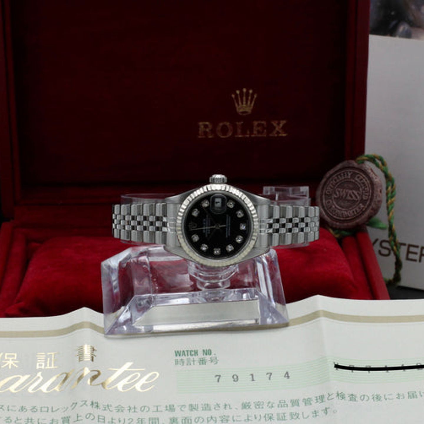 Rolex Lady-Datejust 79174 (2003) - Zwart wijzerplaat 26mm Staal (3/7)