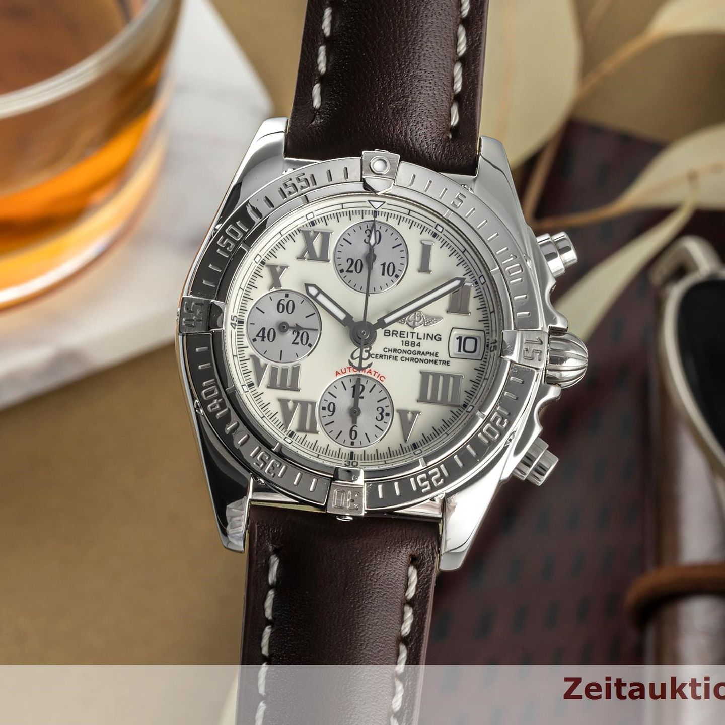 Breitling Chrono Cockpit A1335812A578 (Unknown (random serial)) - White dial 39 mm Steel case (3/8)