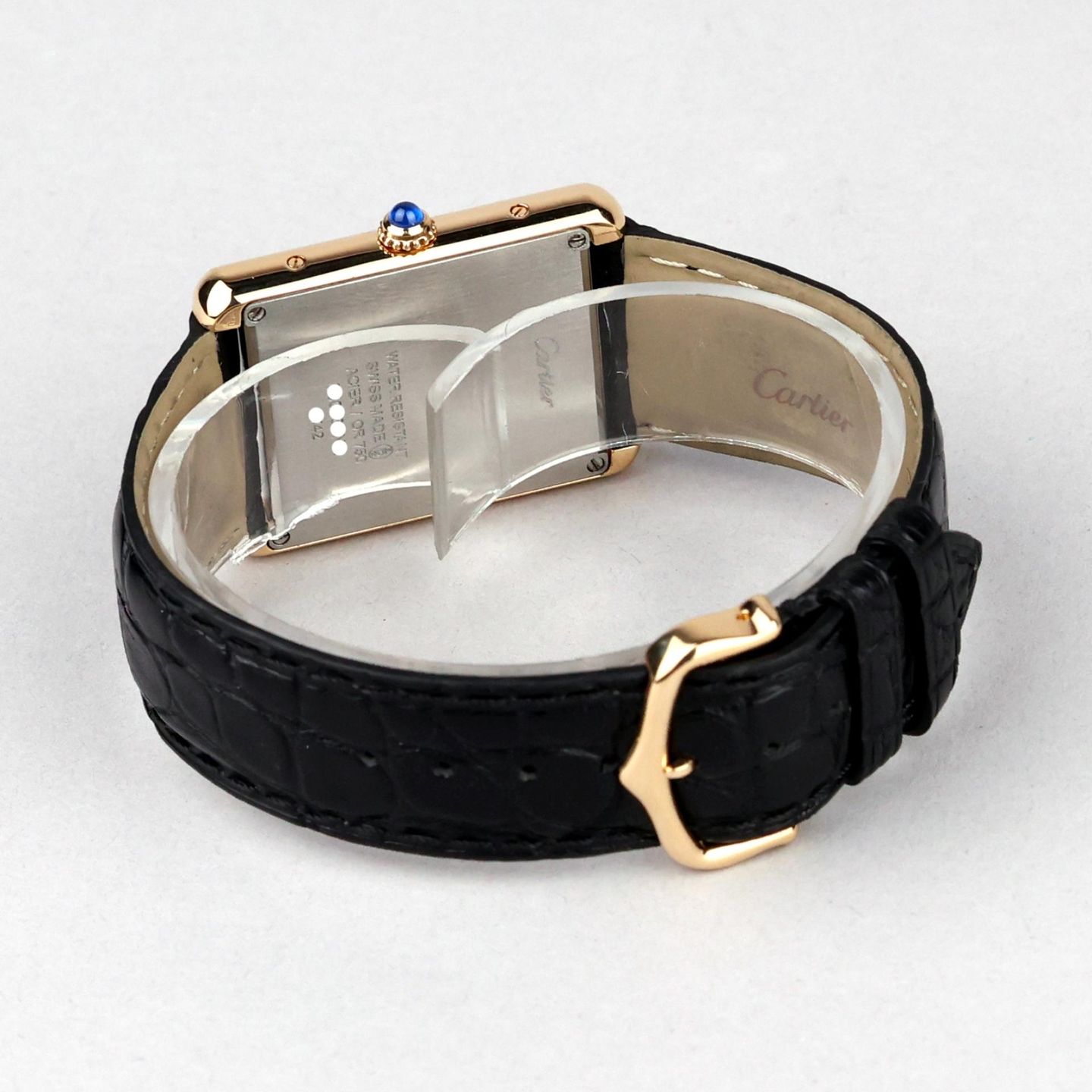 Cartier Tank Solo W1018855 (2018) - Silver dial 27 mm Yellow Gold case (6/8)