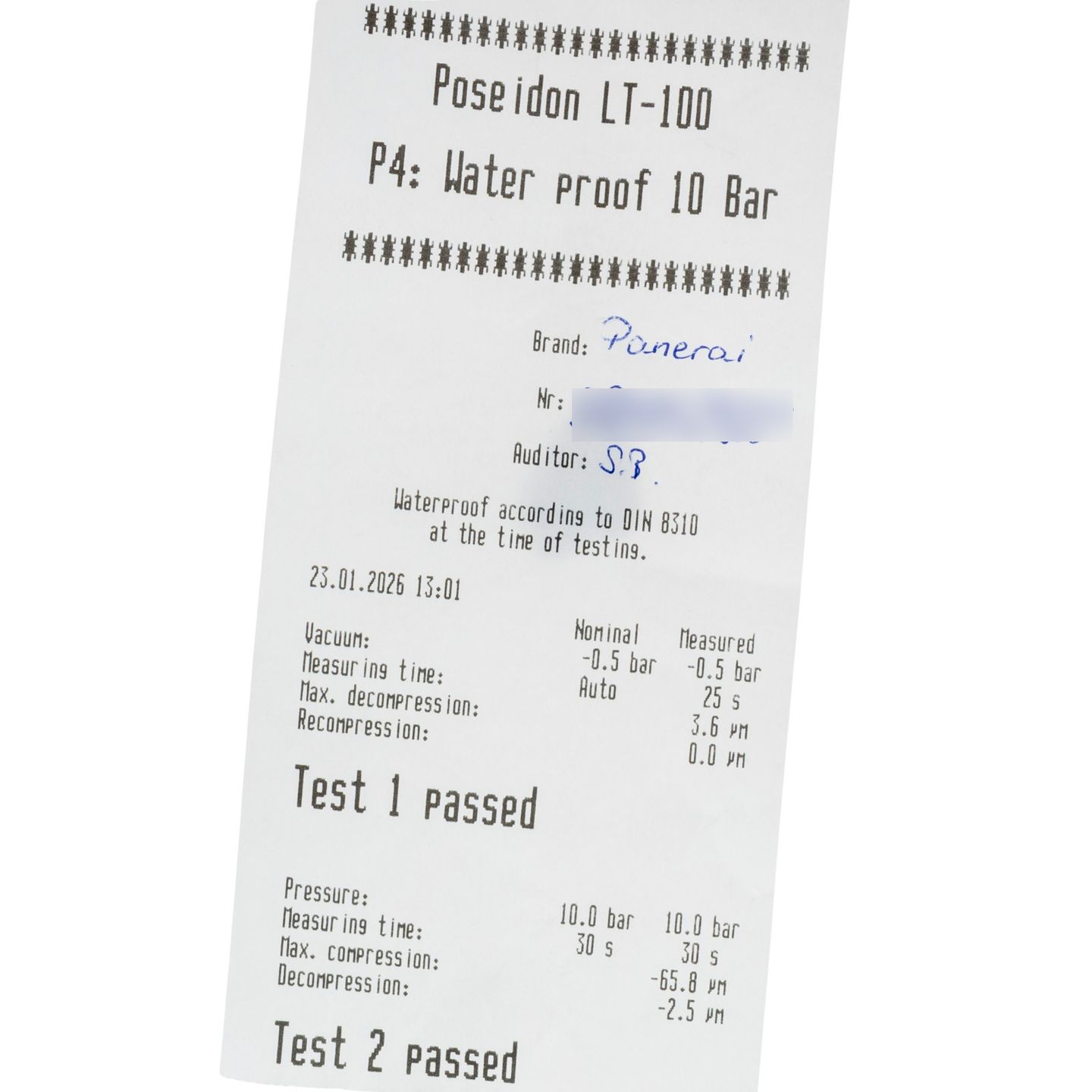 Panerai Luminor 1950 3 Days Chrono Flyback PAM00212 (Unknown (random serial)) - Black dial 44 mm Steel case (5/8)