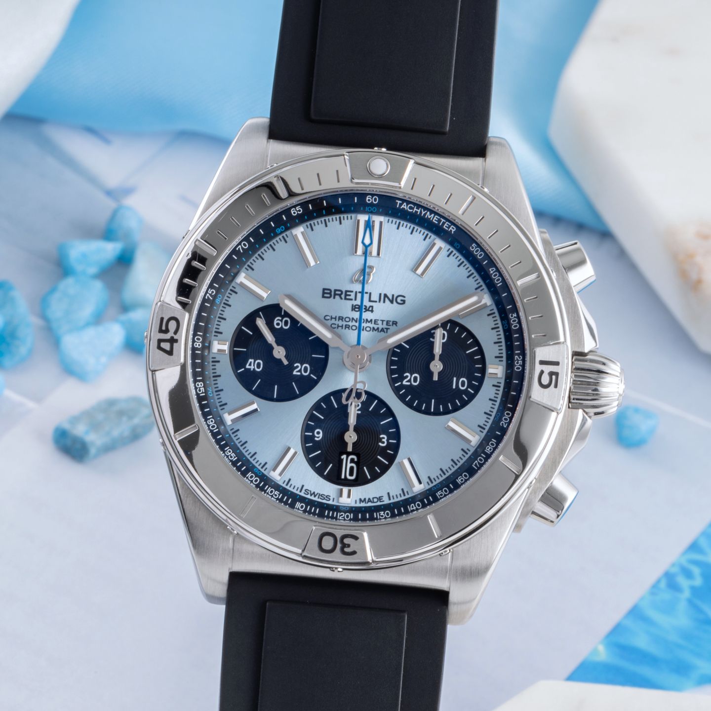 Breitling Chronomat 42 PB0134101C1S1 (2021) - Blauw wijzerplaat 42mm Staal (3/8)