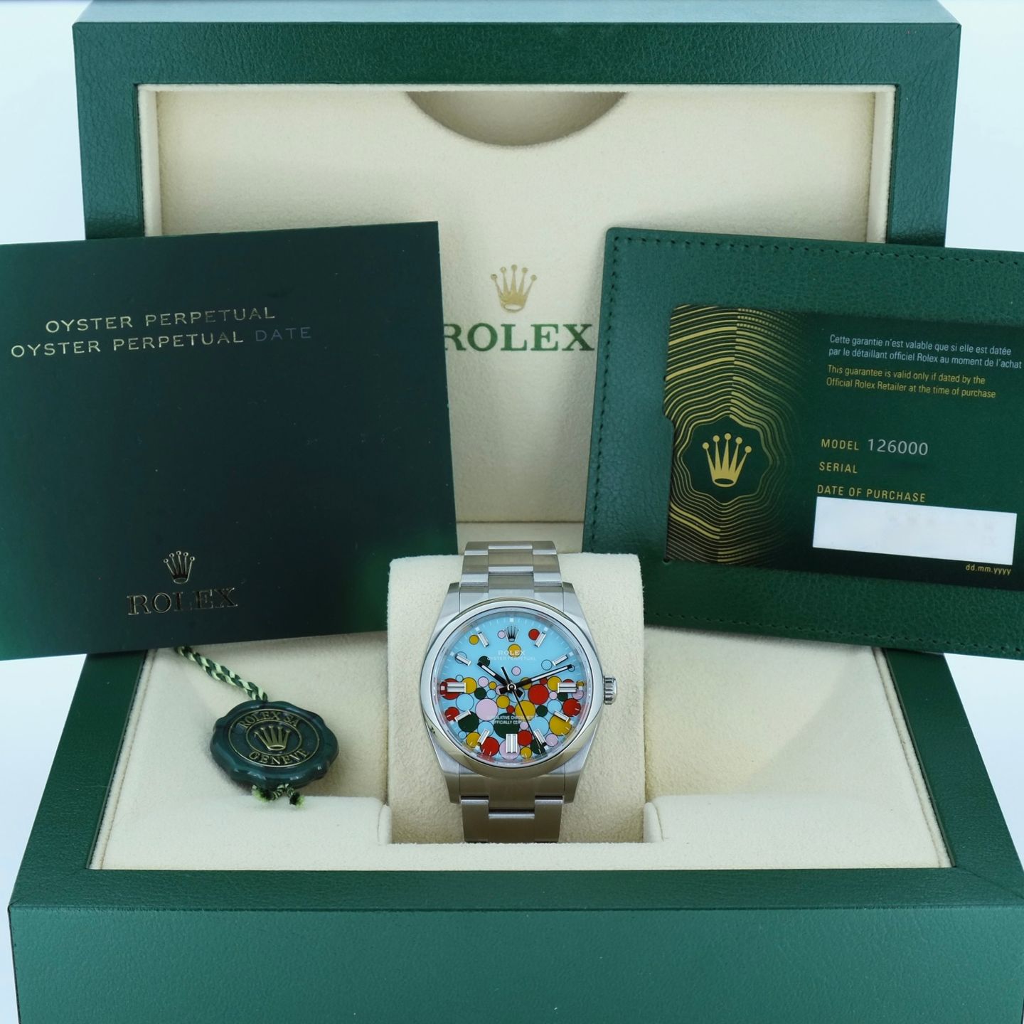Rolex Oyster Perpetual 126000 (2024) - Turquoise wijzerplaat 36mm Staal (4/6)