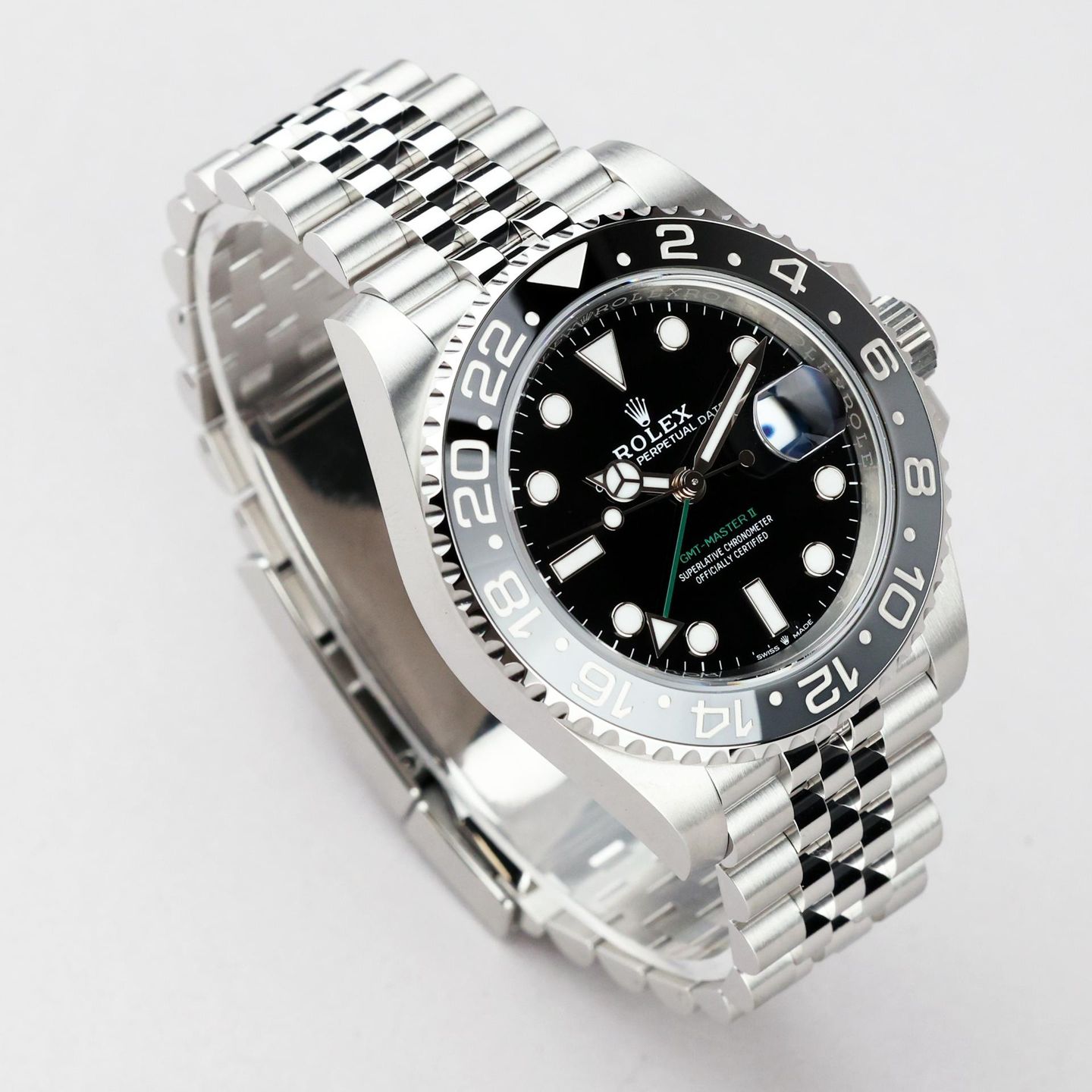 Rolex GMT-Master II 126710GRNR (2026) - Zwart wijzerplaat 40mm Staal (2/8)