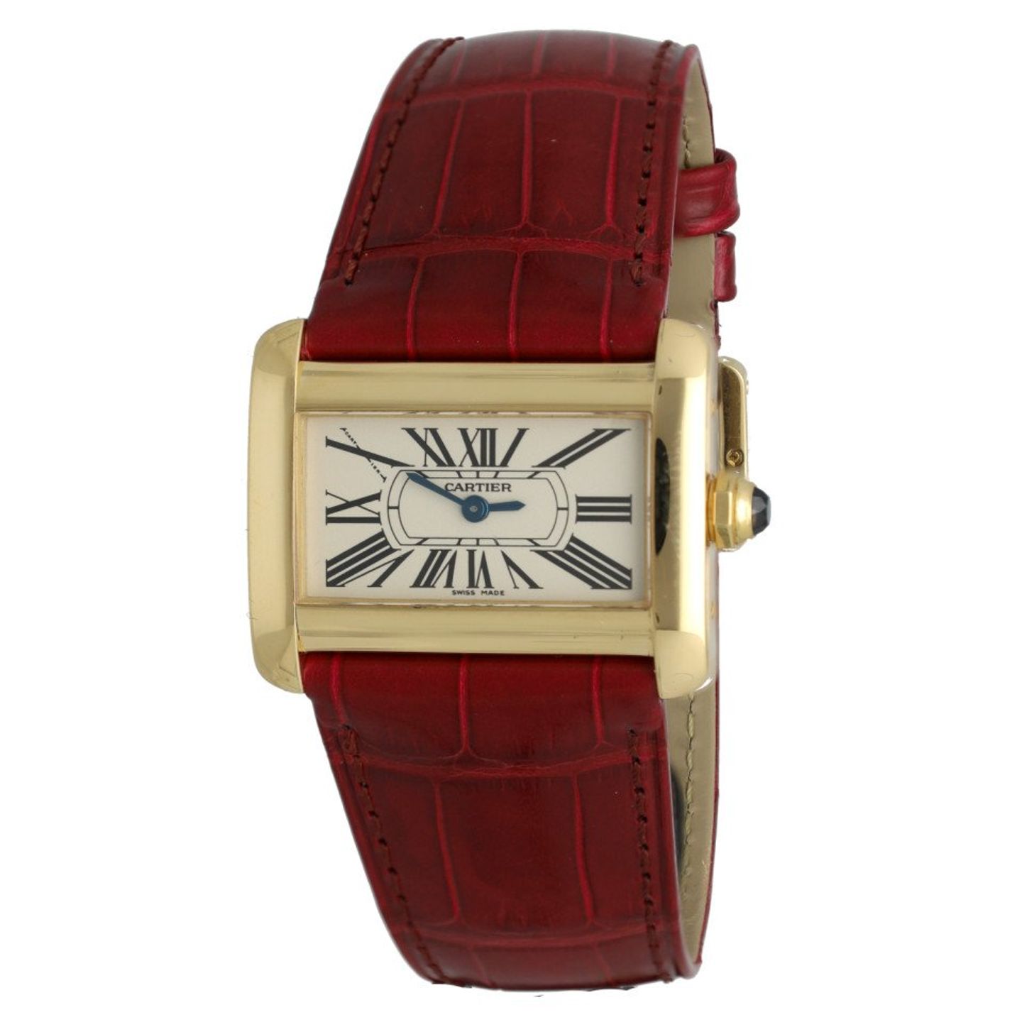 Cartier Tank Divan 2601 (2006) - Wit wijzerplaat 32mm Geelgoud (2/14)