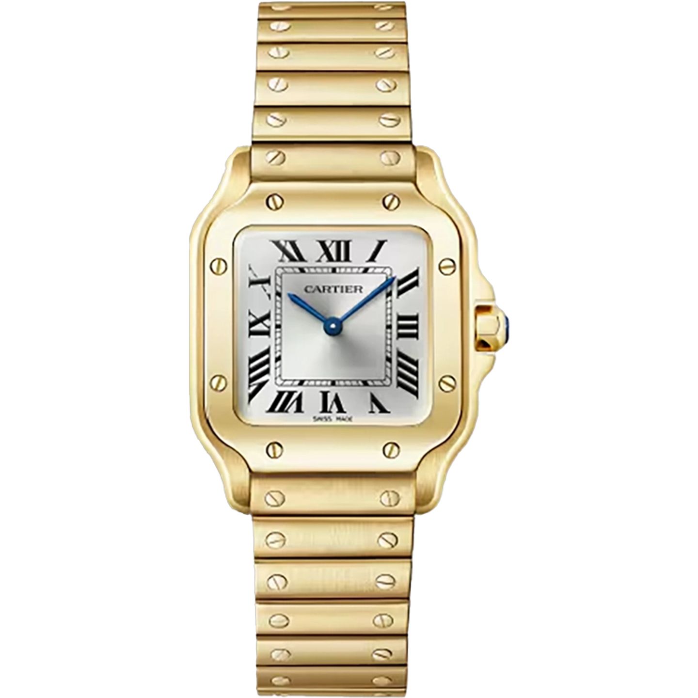 Cartier Santos Dumont WGSA0107 (2026) - Zilver wijzerplaat 34mm Geelgoud (1/1)