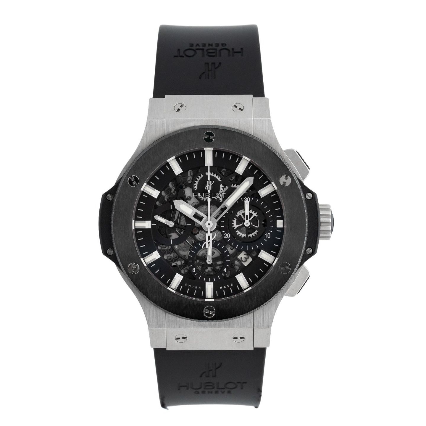 Hublot Big Bang Aero Bang 311.SM.1170.GR (Unknown (random serial)) - Black dial 45 mm Steel case (1/6)