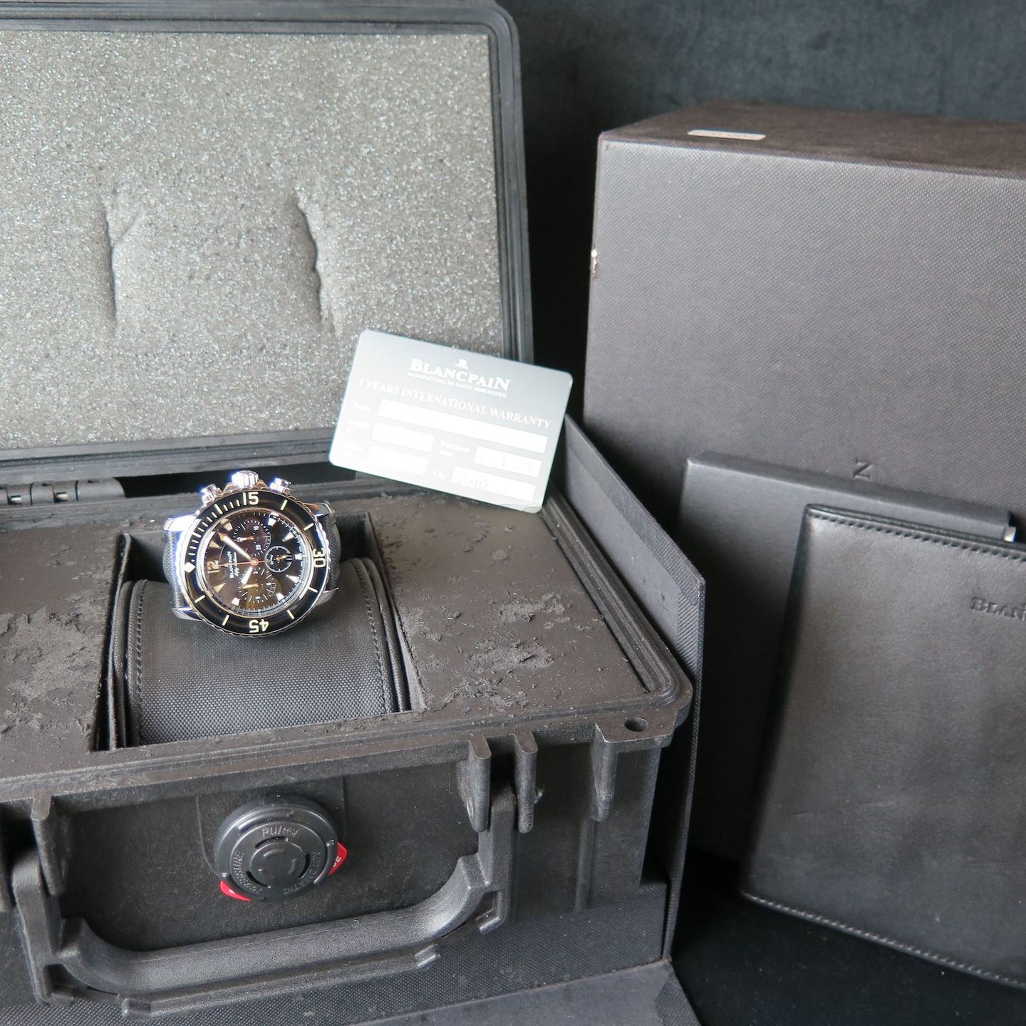 Blancpain Fifty Fathoms 5085F 1130 52A (2014) - Zwart wijzerplaat 46mm Staal (8/8)