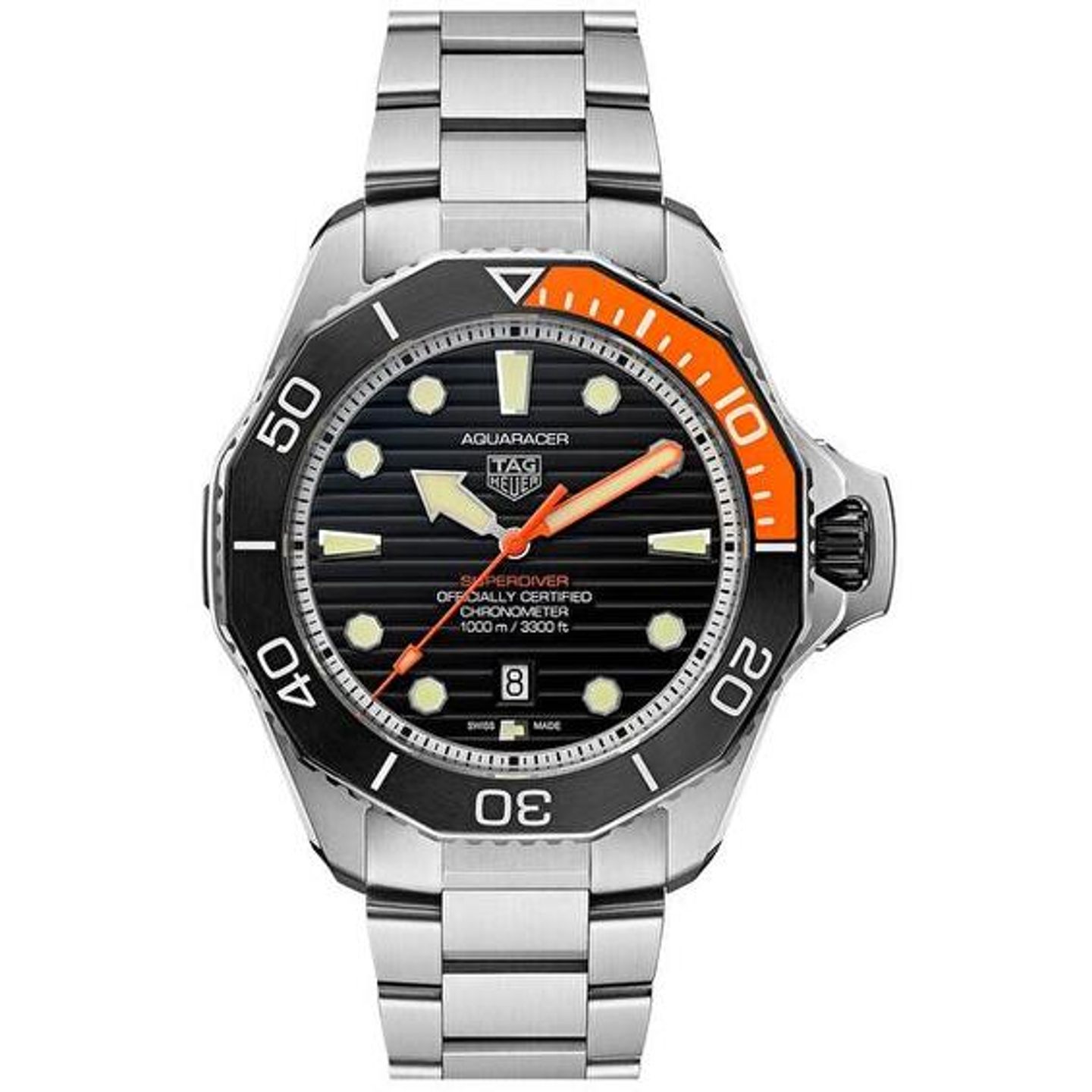 TAG Heuer Aquaracer WBP5A8A.BF0619 (2026) - Zwart wijzerplaat 45mm Titanium (1/1)