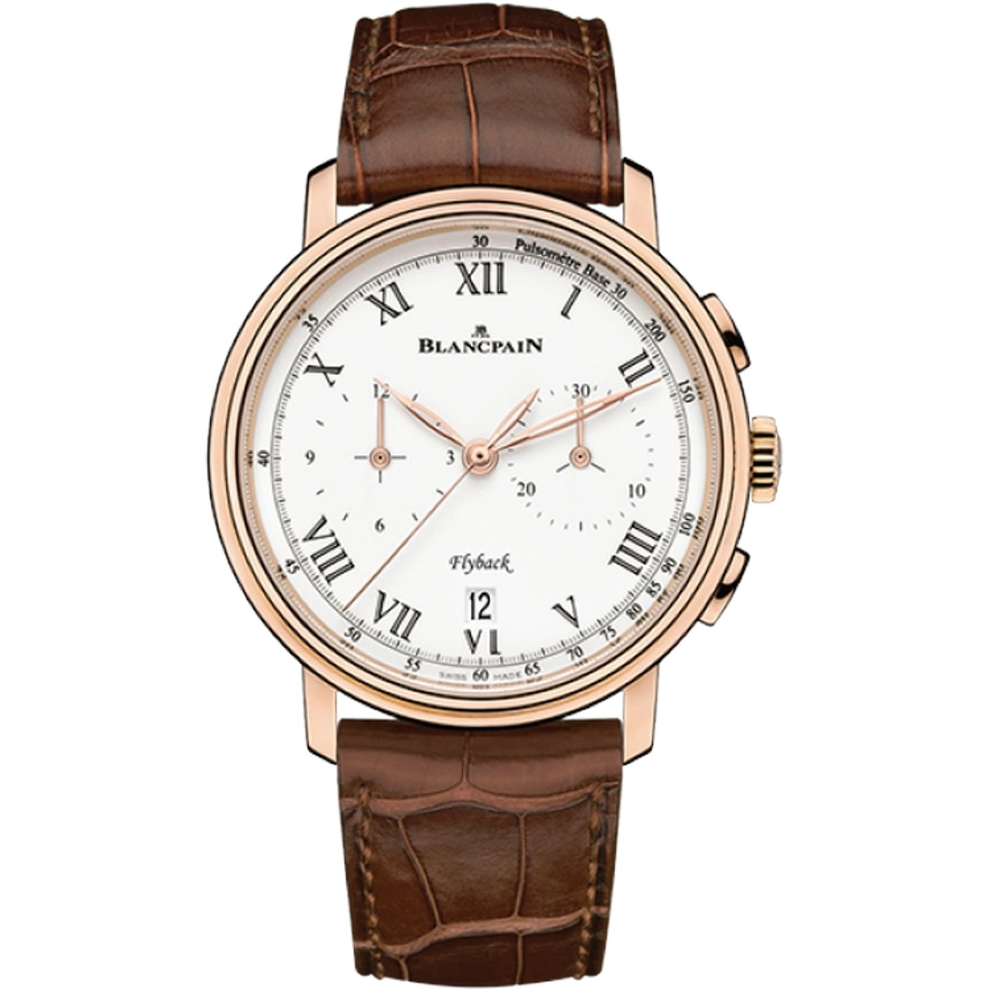 Blancpain Villeret 6680F-3631-55B (2026) - Wit wijzerplaat 44mm Roségoud (1/1)