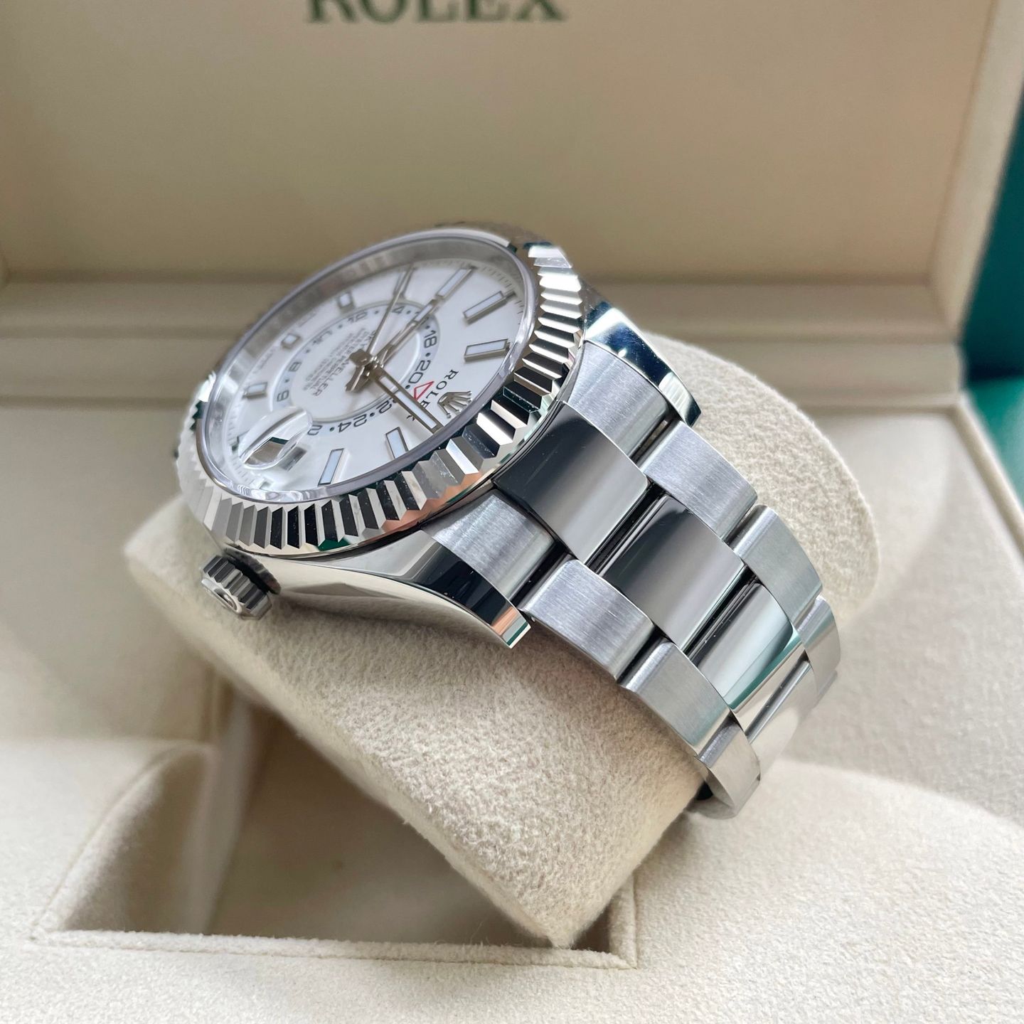 Rolex Sky-Dweller 326934 (2021) - Wit wijzerplaat 42mm Staal (5/7)