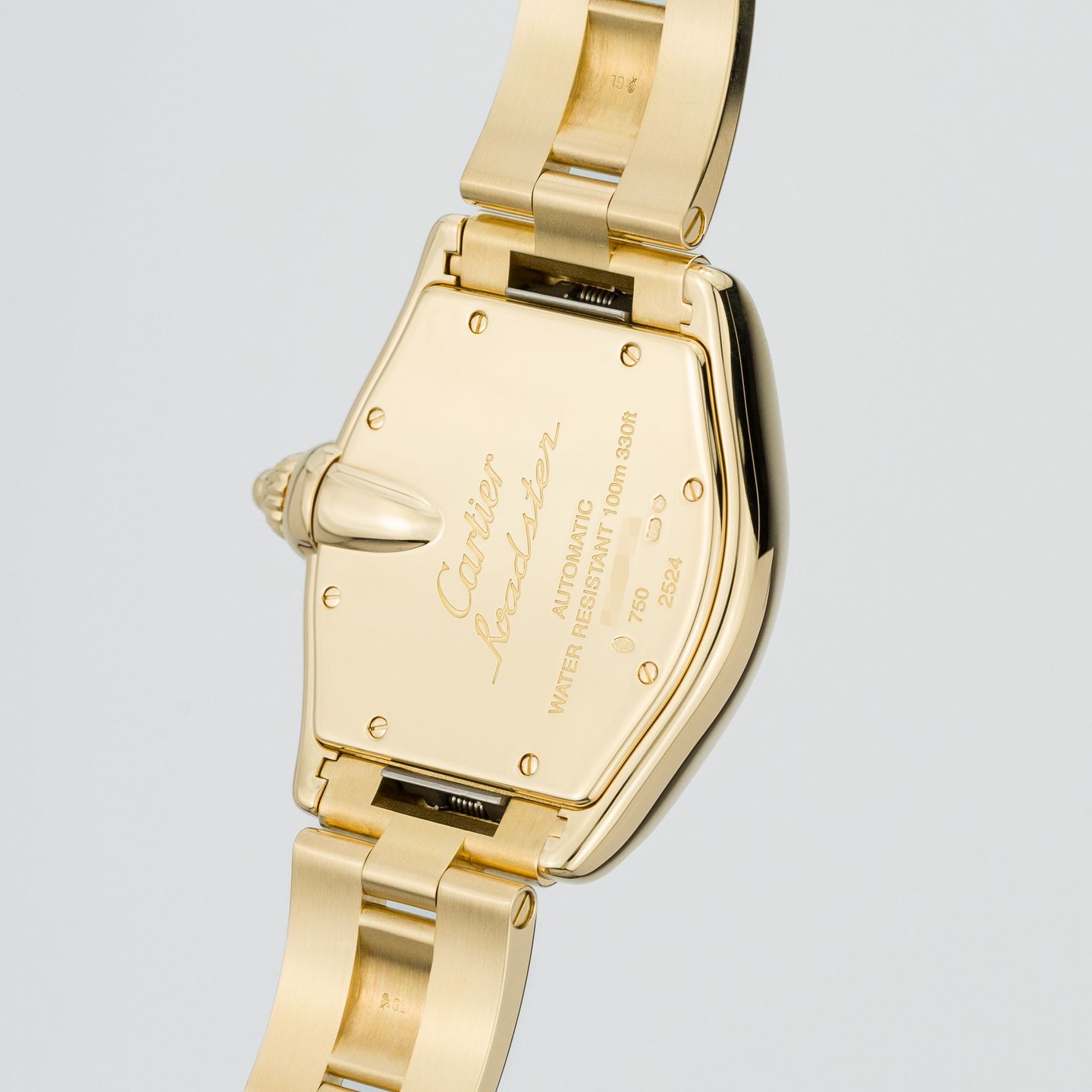 Cartier Roadster W62005V1 (Unknown (random serial)) - Silver dial 37 mm Yellow Gold case (2/8)