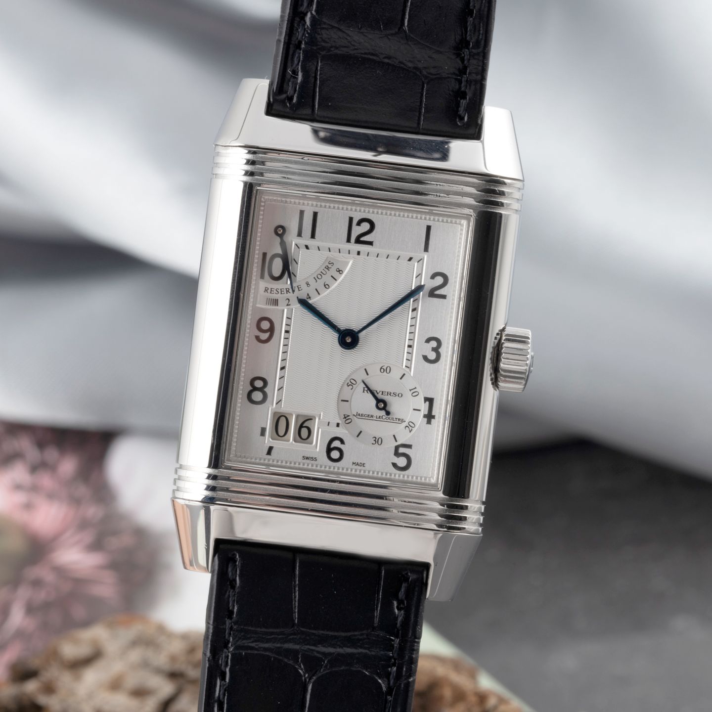 Jaeger-LeCoultre Reverso Q3008420  240.8.15 (2005) - Zilver wijzerplaat 23mm Staal (3/8)