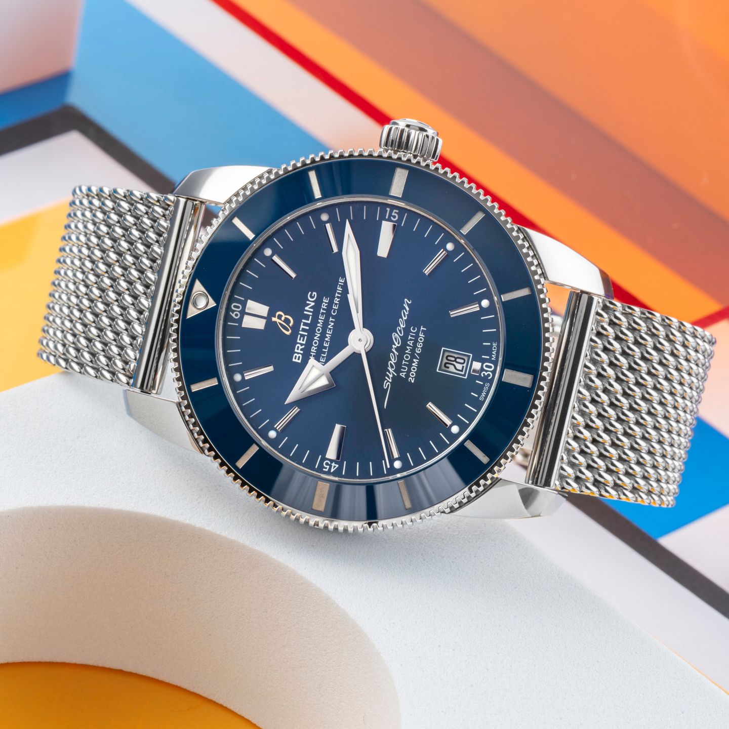 Breitling Superocean Heritage II 46 AB202016/C961 (Onbekend (willekeurig serienummer)) - Blauw wijzerplaat 46mm Staal (2/8)