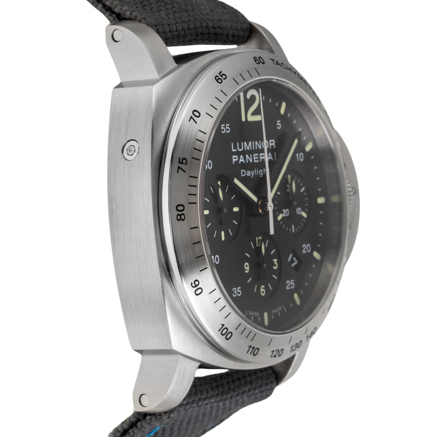 Panerai Luminor Chrono PAM00250 (Unknown (random serial)) - Black dial 44 mm Steel case (7/8)