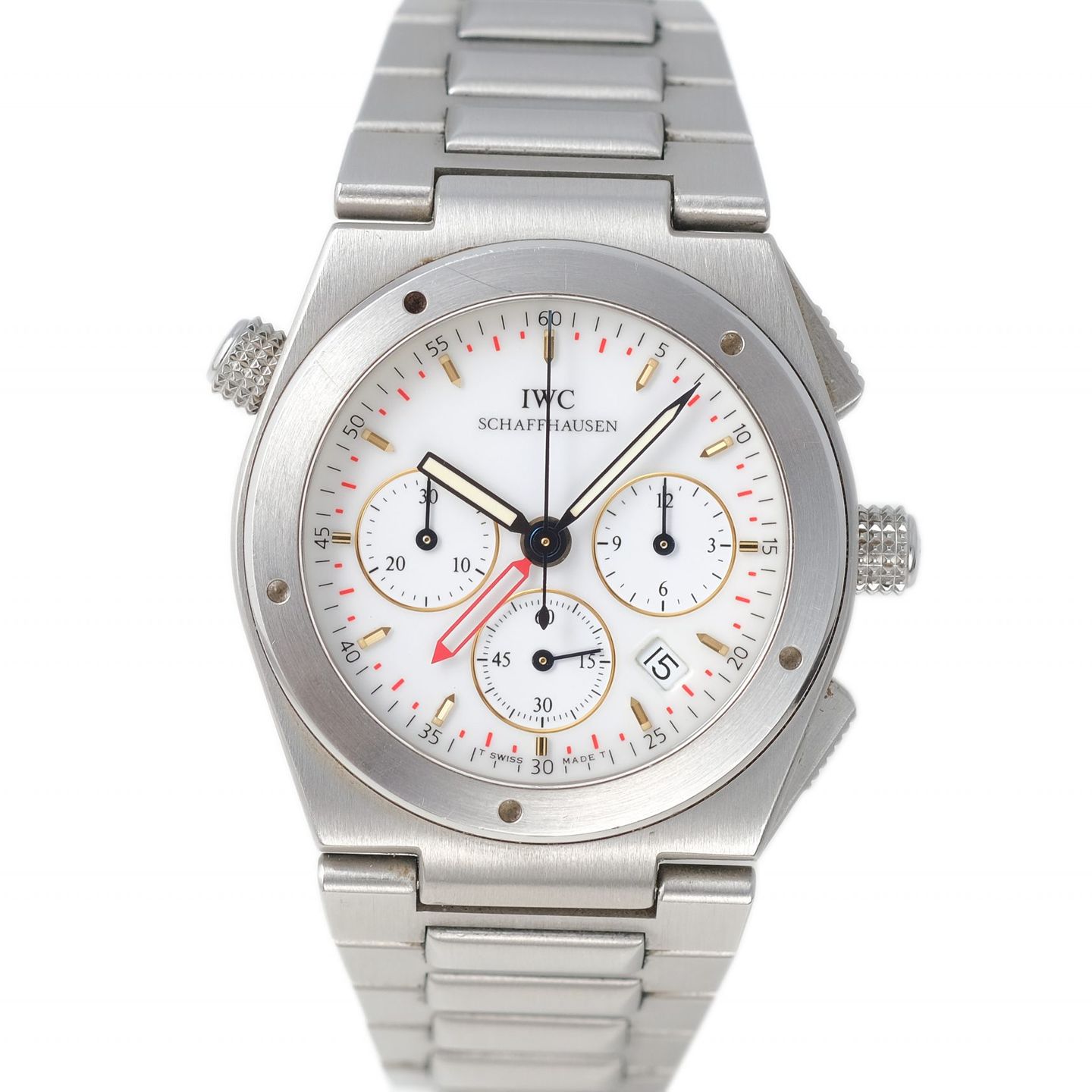 IWC Ingenieur Chronograph IW3815 (1995) - White dial 34 mm Steel case (1/4)
